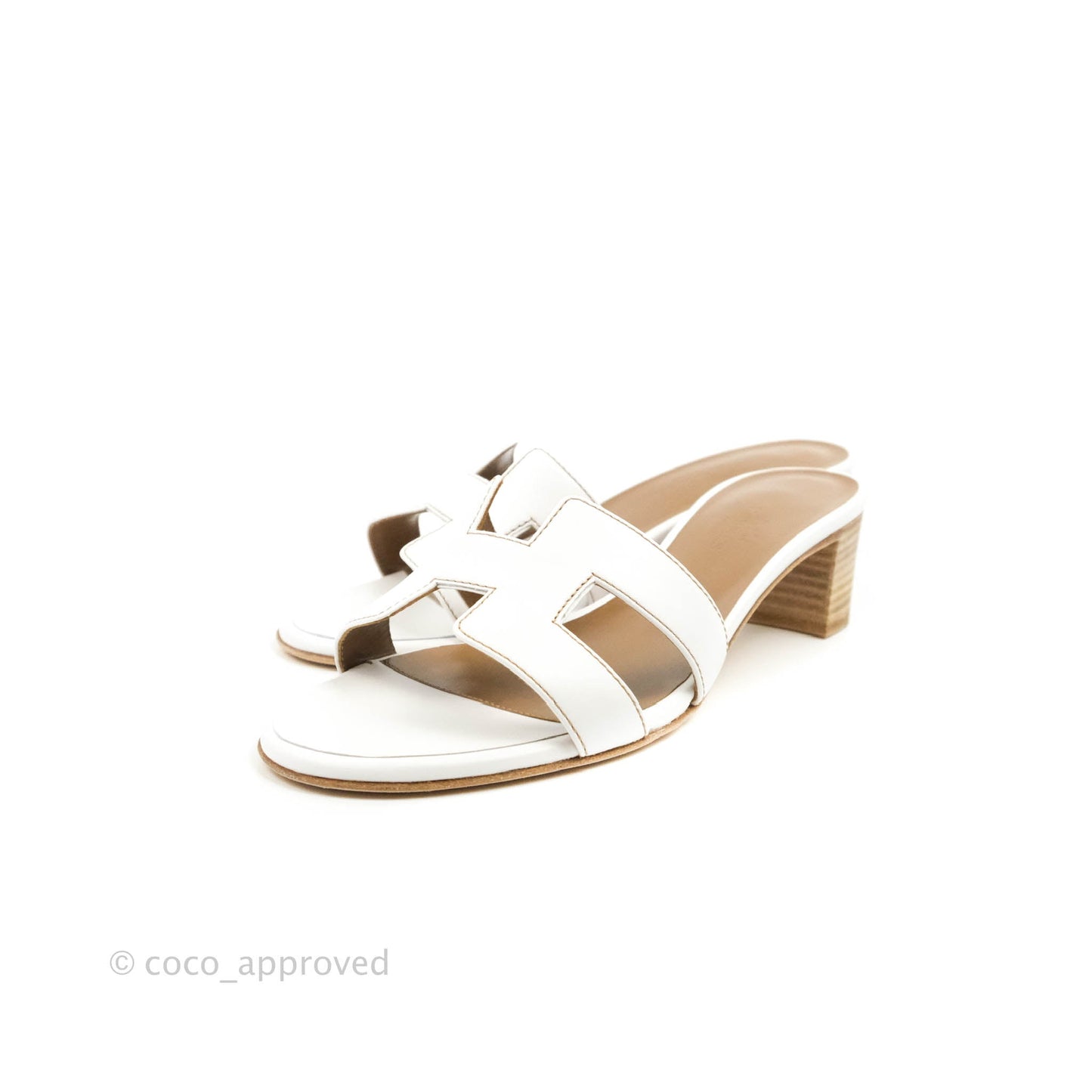 Hermes Oasis Sandal in White Size 36.5