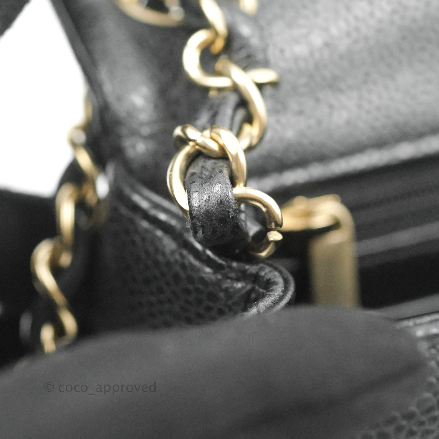 Chanel Quilted Mini Square Iridescent Black Caviar Matte Gold Hardware