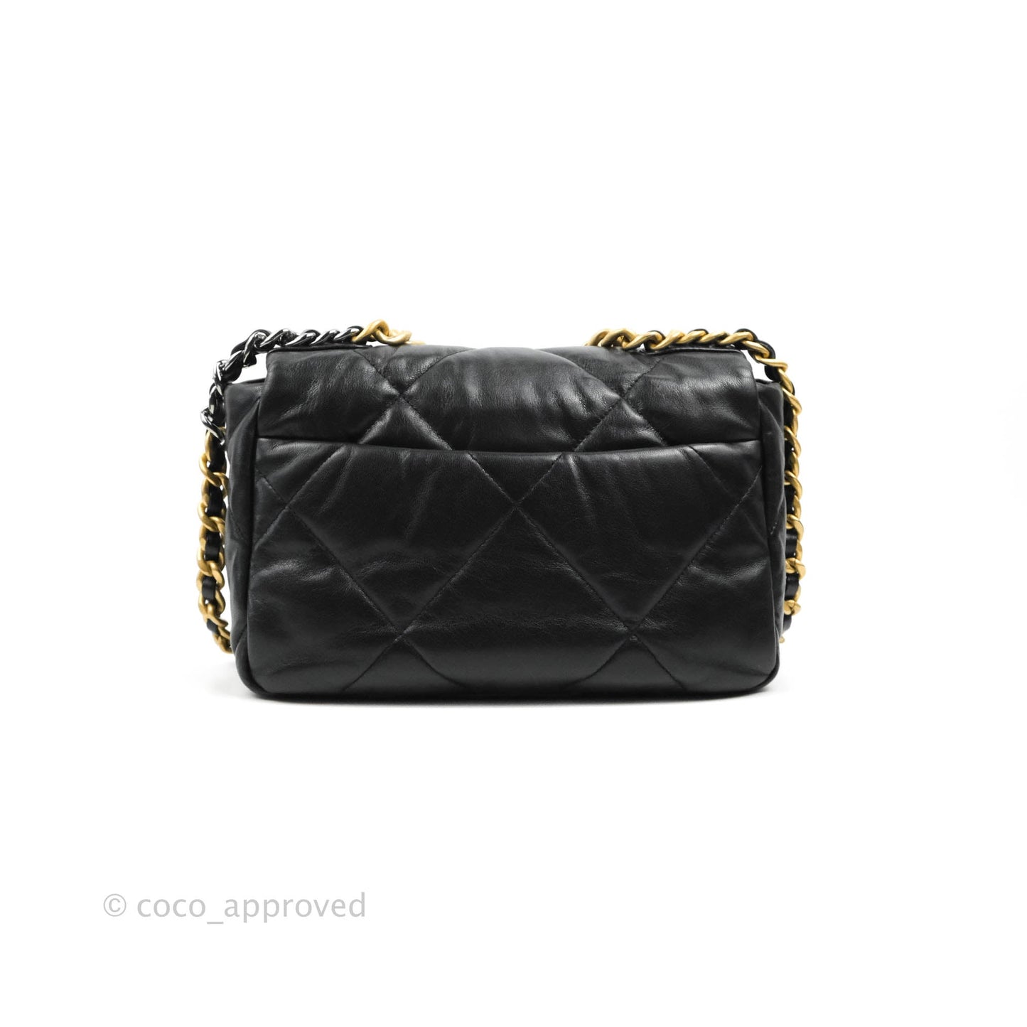 Chanel 19 Small Black Goatskin Mixed Hardware