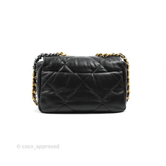 Chanel 19 Small Black Goatskin Mixed Hardware