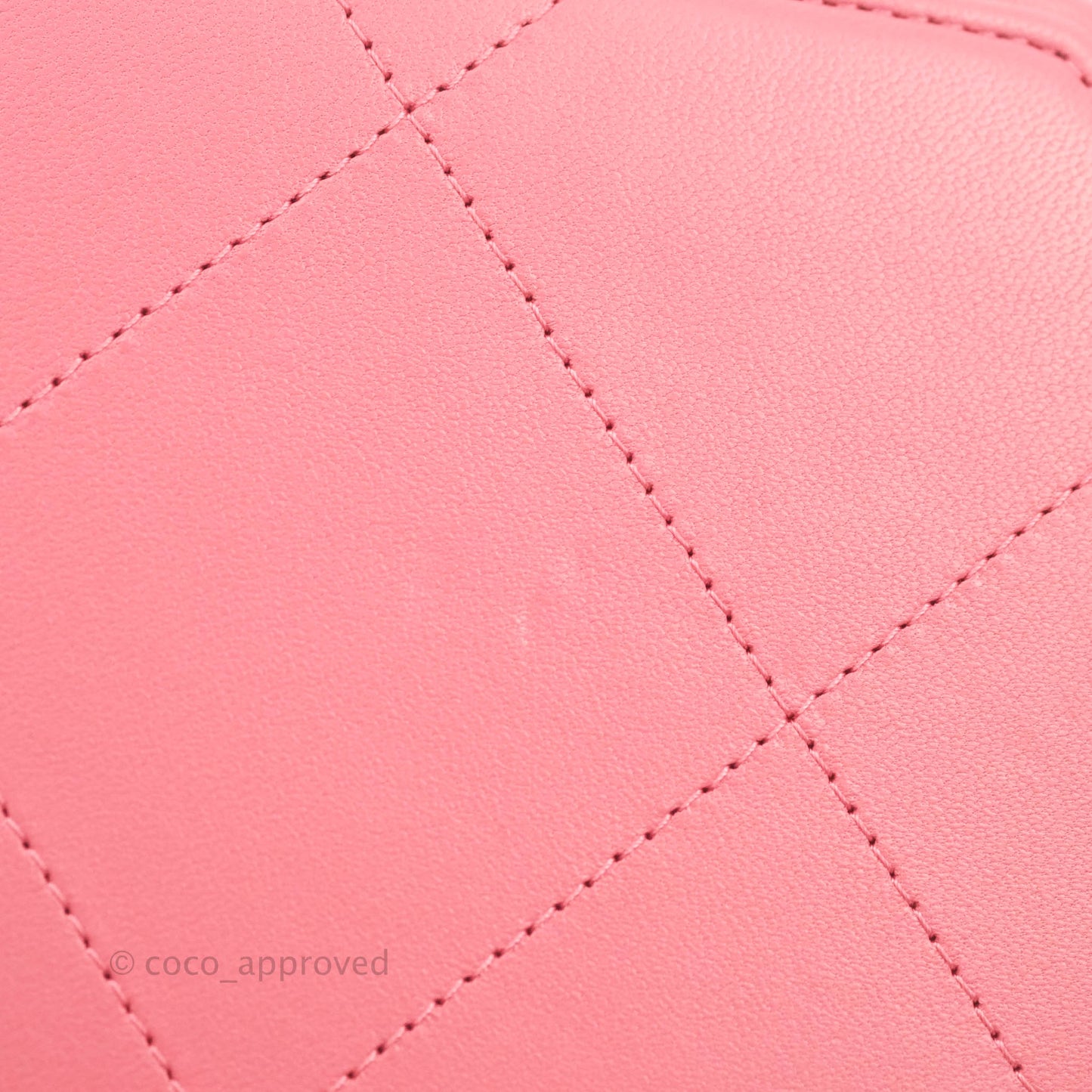 Chanel Small Hexagon Vanity Case Pink Lambskin Gold Hardware