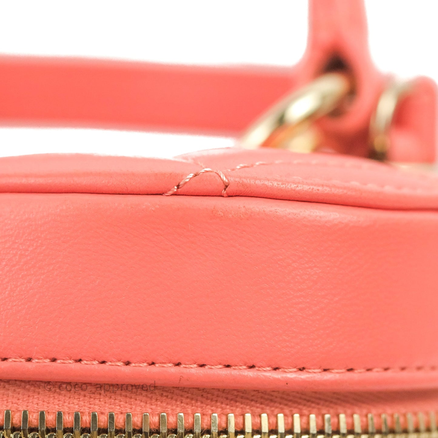 Chanel Trendy CC Vanity Case Coral Pink Lambskin Gold Hardware