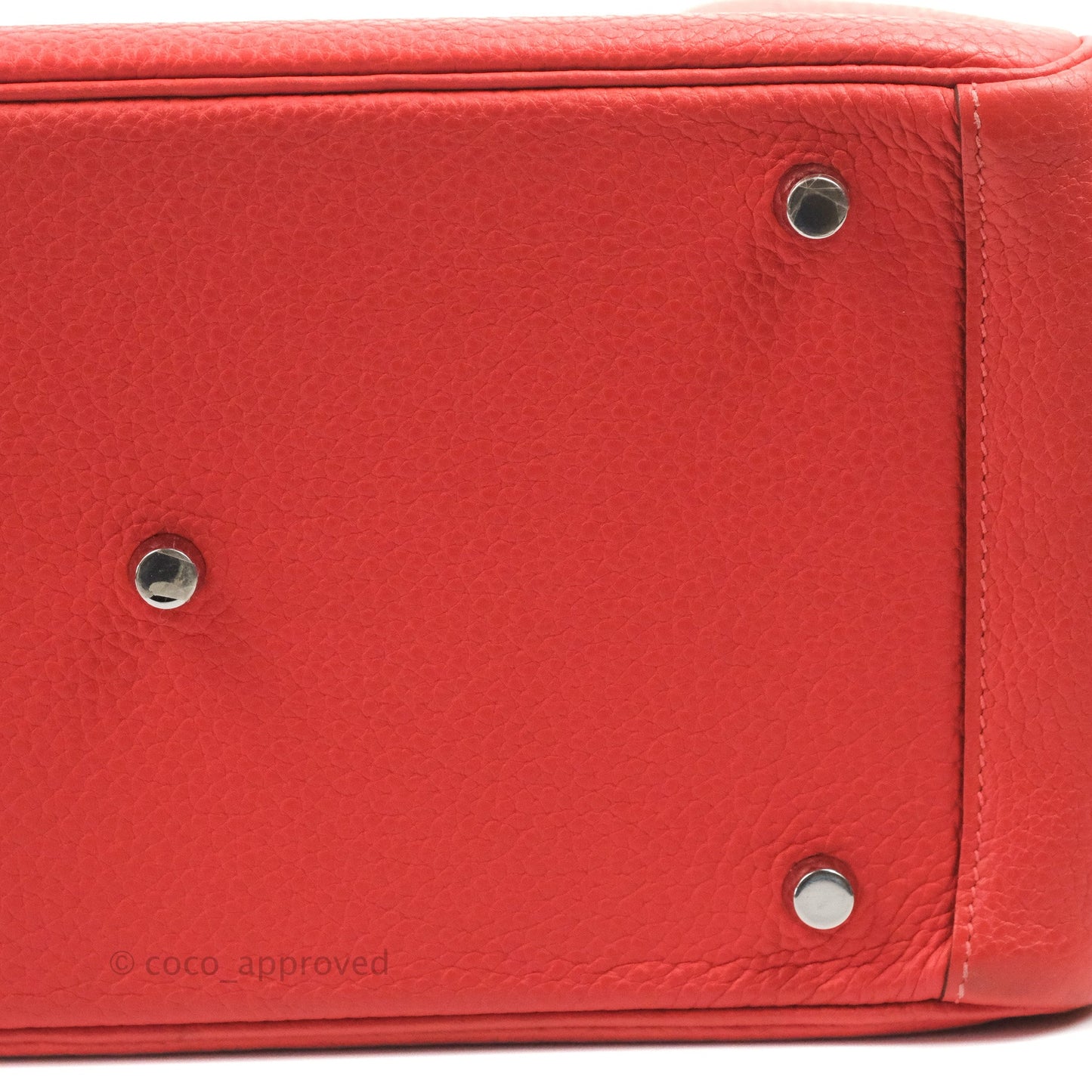 Hermès Lindy 30 Red Clemence Palladium Hardware