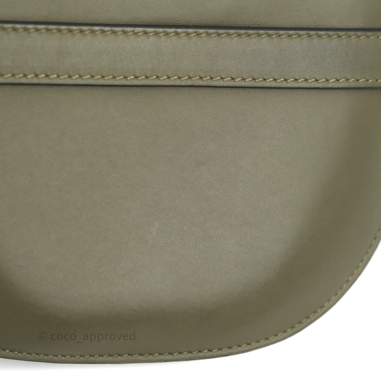 Loewe Small Gate Bag in Soft Calfskin & Jacquard Strap Autumn Green