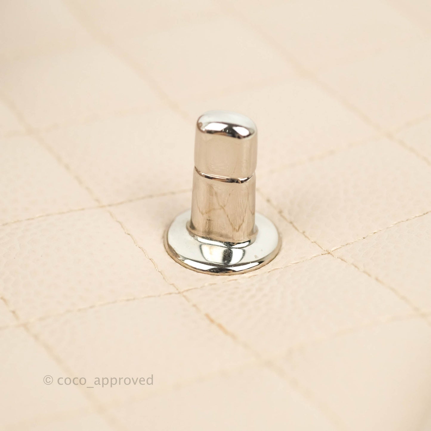 Chanel Quilted East West Flap Pale Pink Caviar Silver Hardware