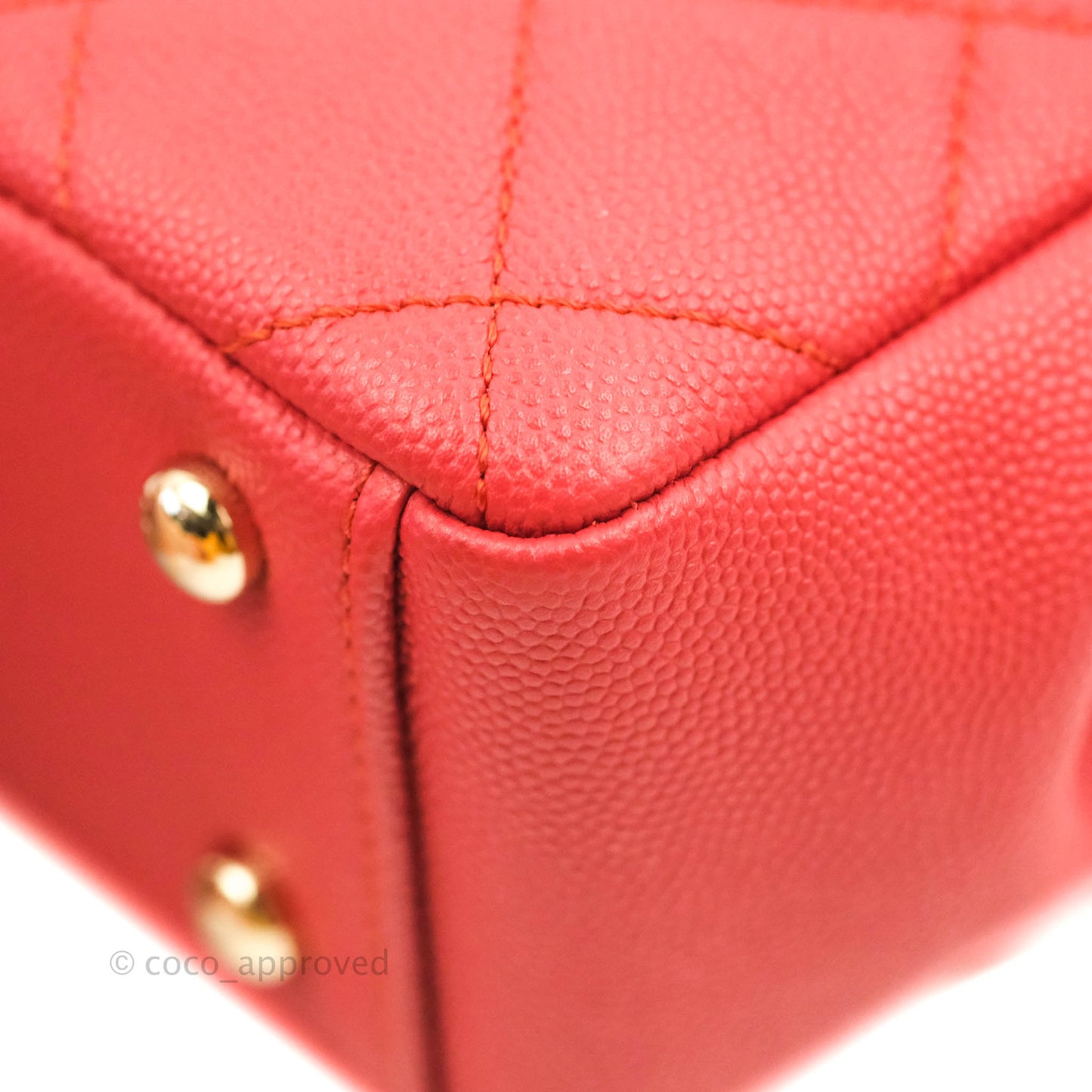 Chanel Quilted Small Business Affinity Flap Red Caviar Gold Hardware