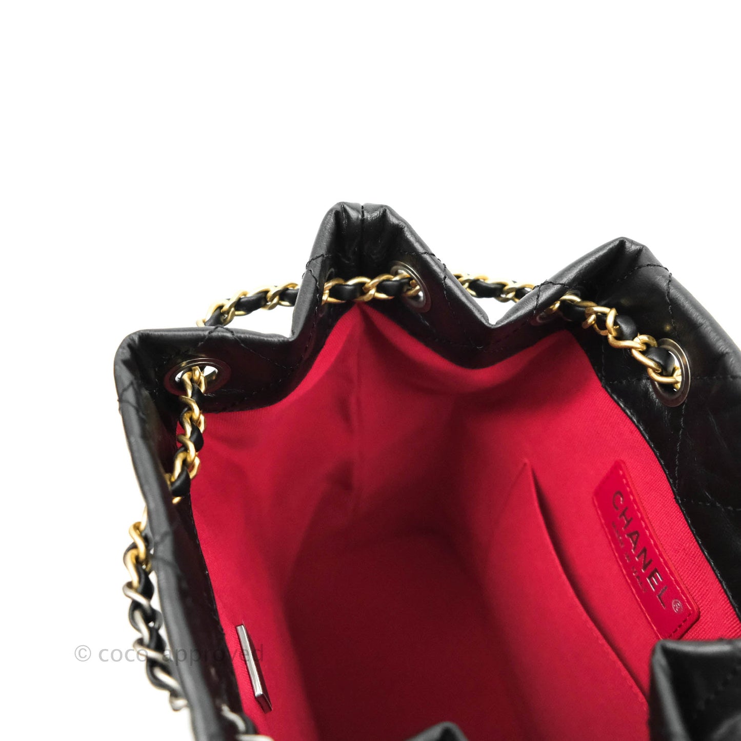 Chanel Small Gabrielle Backpack Black Aged Calfskin