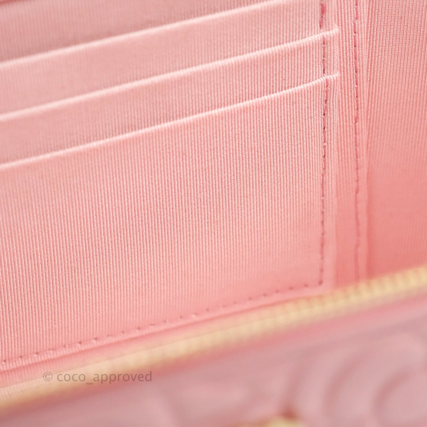 Chanel Vanity with Chain Camellia Embossed Pink Calfskin Gold Hardware
