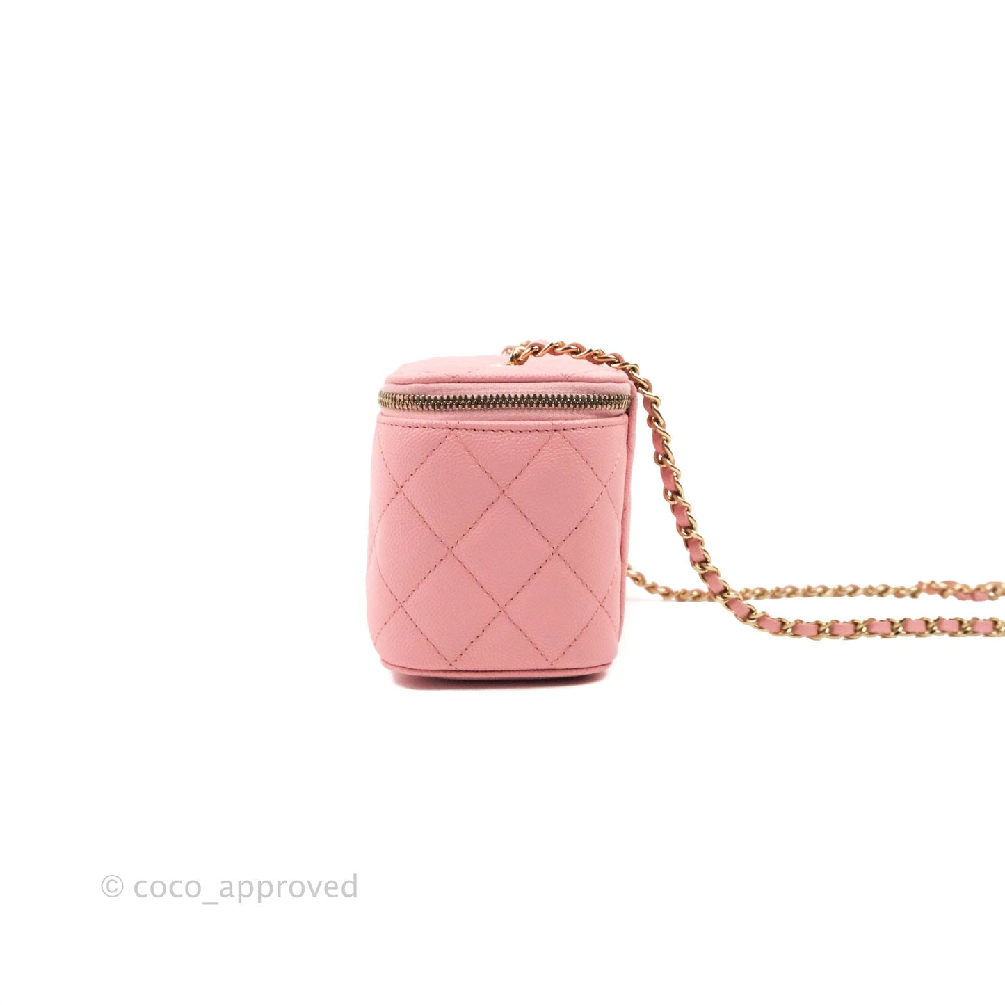 Chanel Classic Vanity with Chain Pink Caviar Gold Hardware