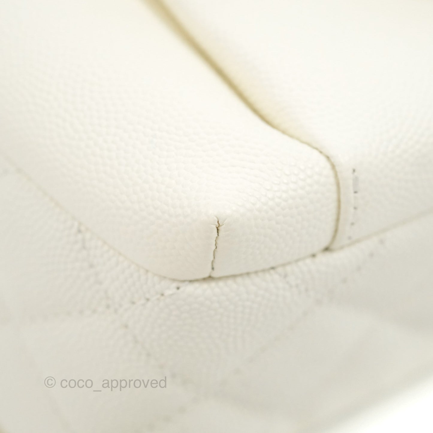 Chanel Quilted Small CC Day Backpack Ivory Caviar Gold Hardware