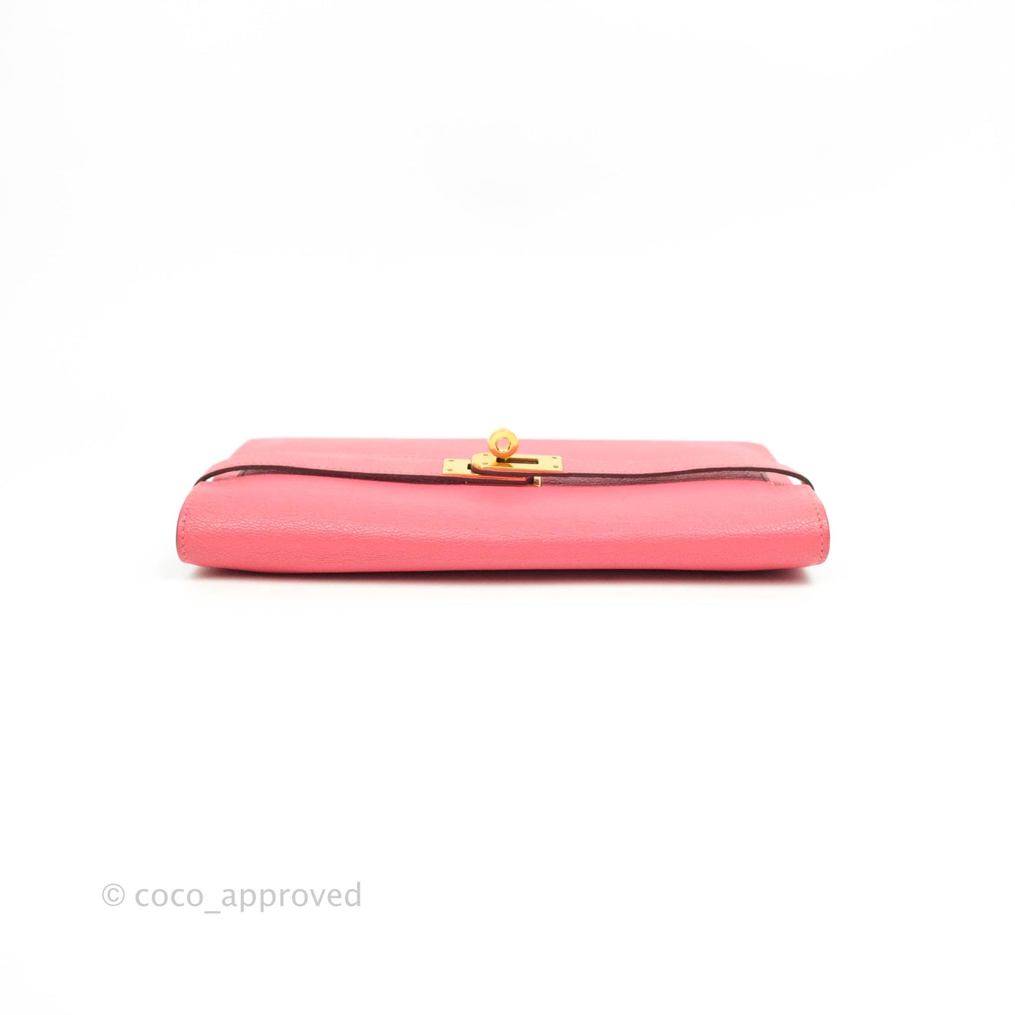 Hermès Kelly Wallet Rose Lipstick Chevre Gold Hardware