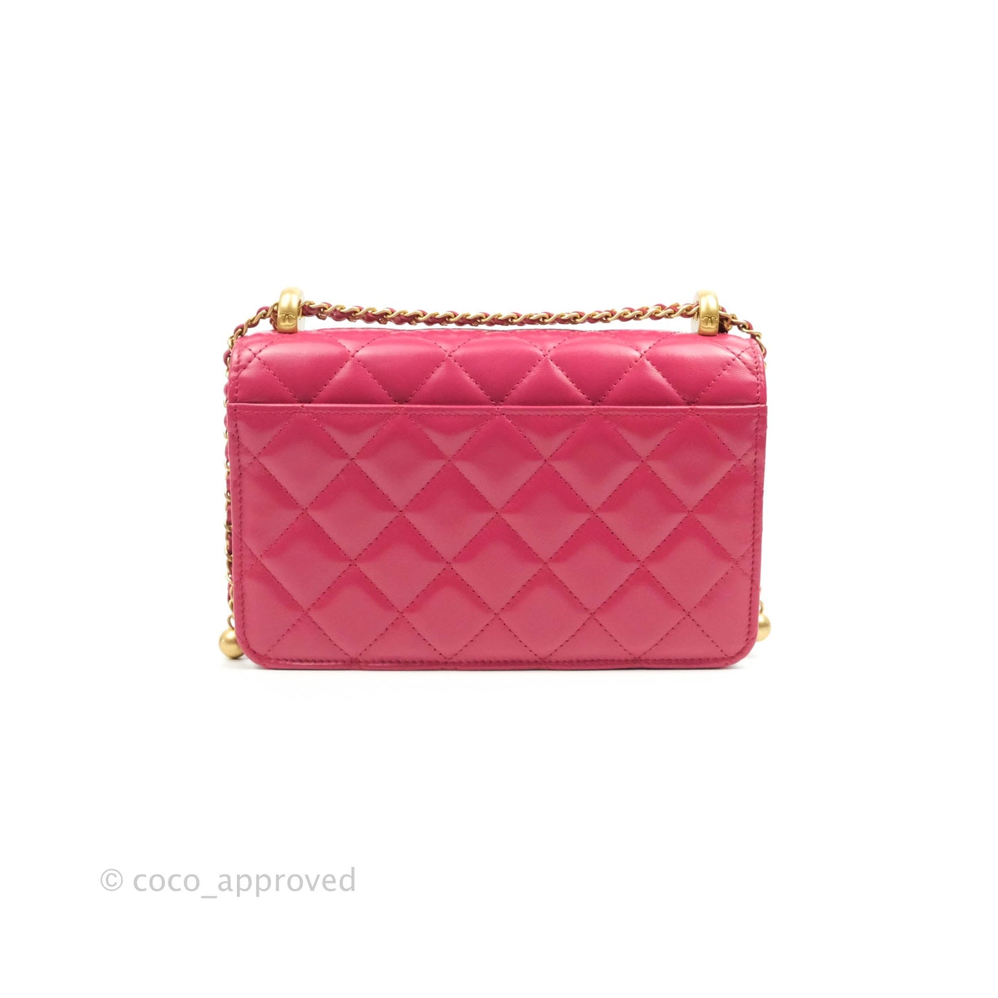 Chanel Quilted Perfect Fit Adjustable Wallet On Chain WOC Pink Calfskin Aged Gold Hardware