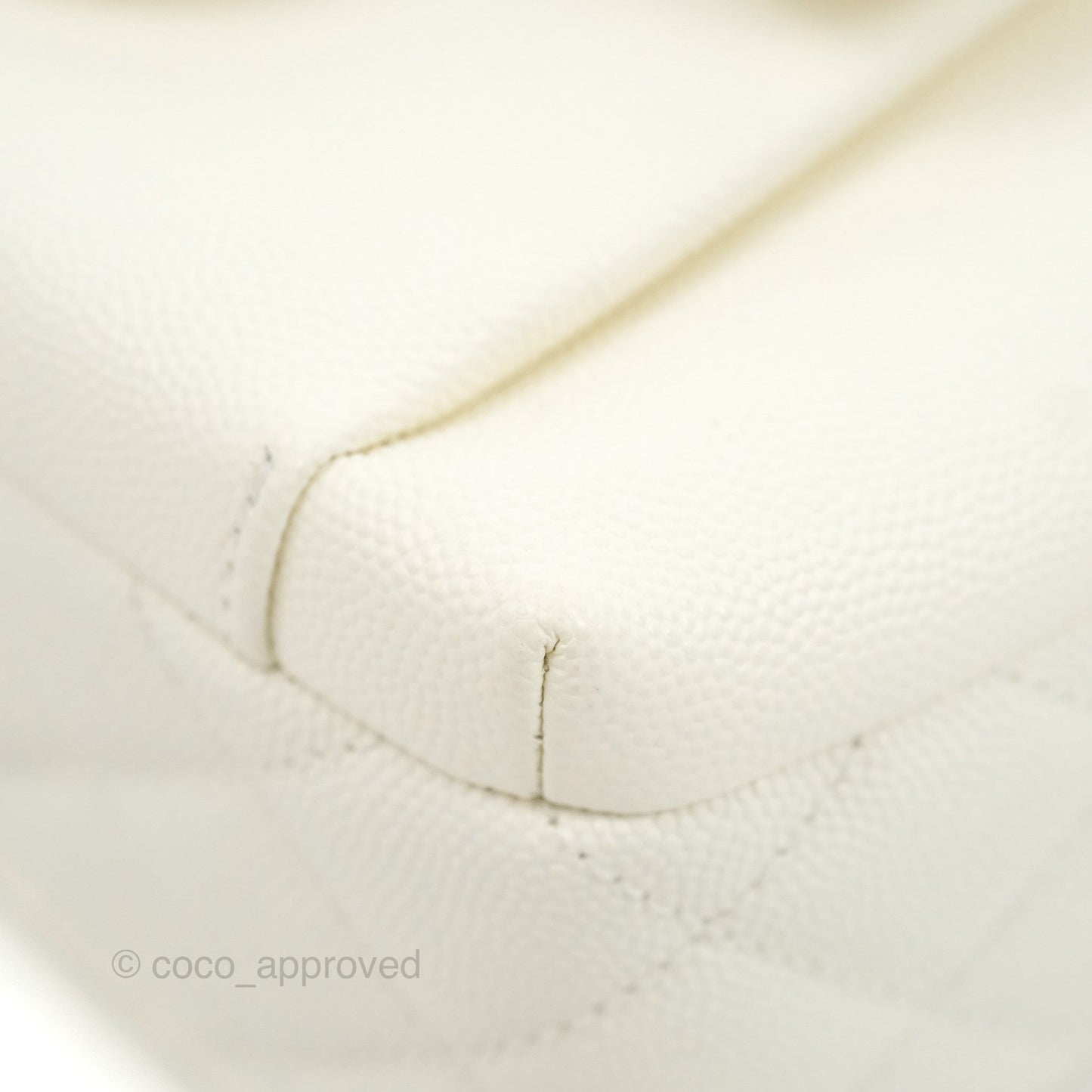 Chanel Quilted Small CC Day Backpack Ivory Caviar Gold Hardware