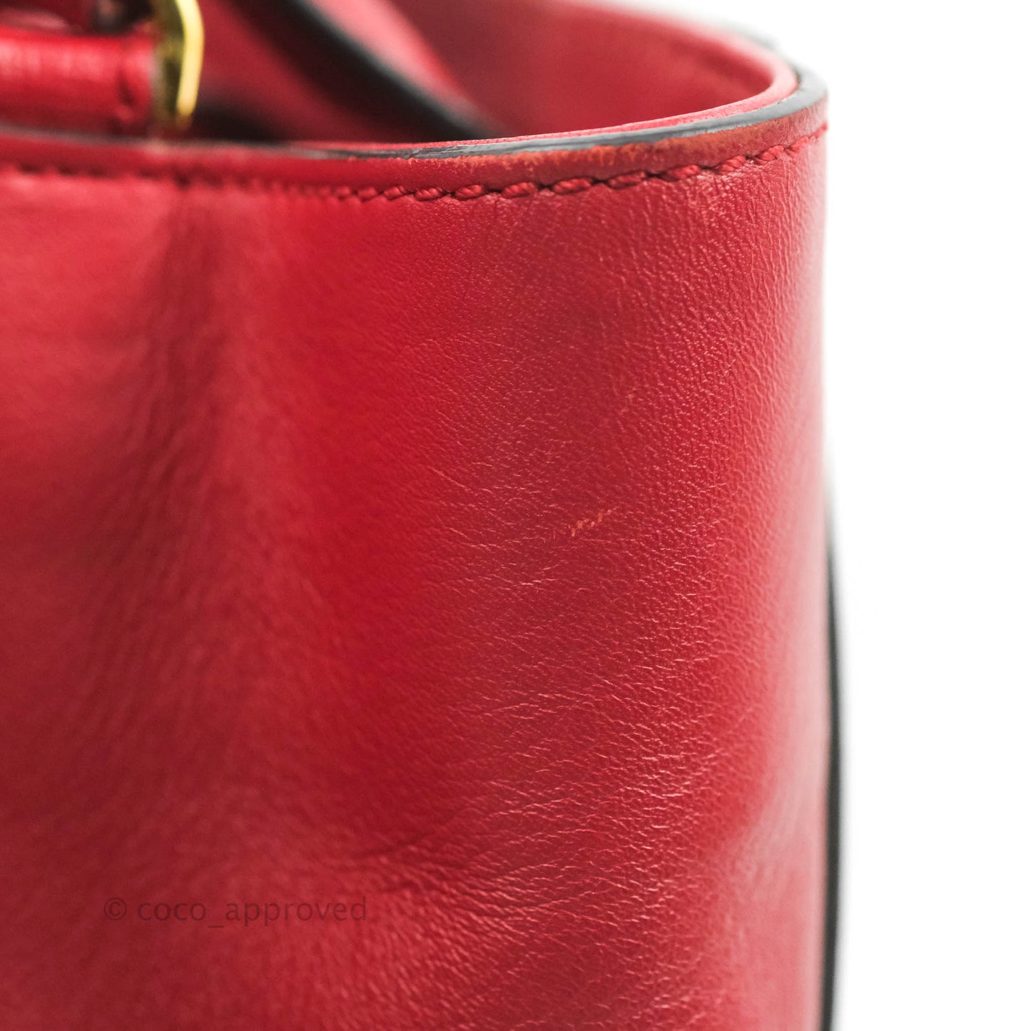 Fendi 2 Jours Red Bag Gold Hardware