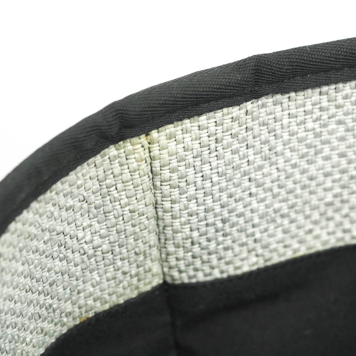 Chanel Large Deauville Light Grey Canvas Silver Hardware