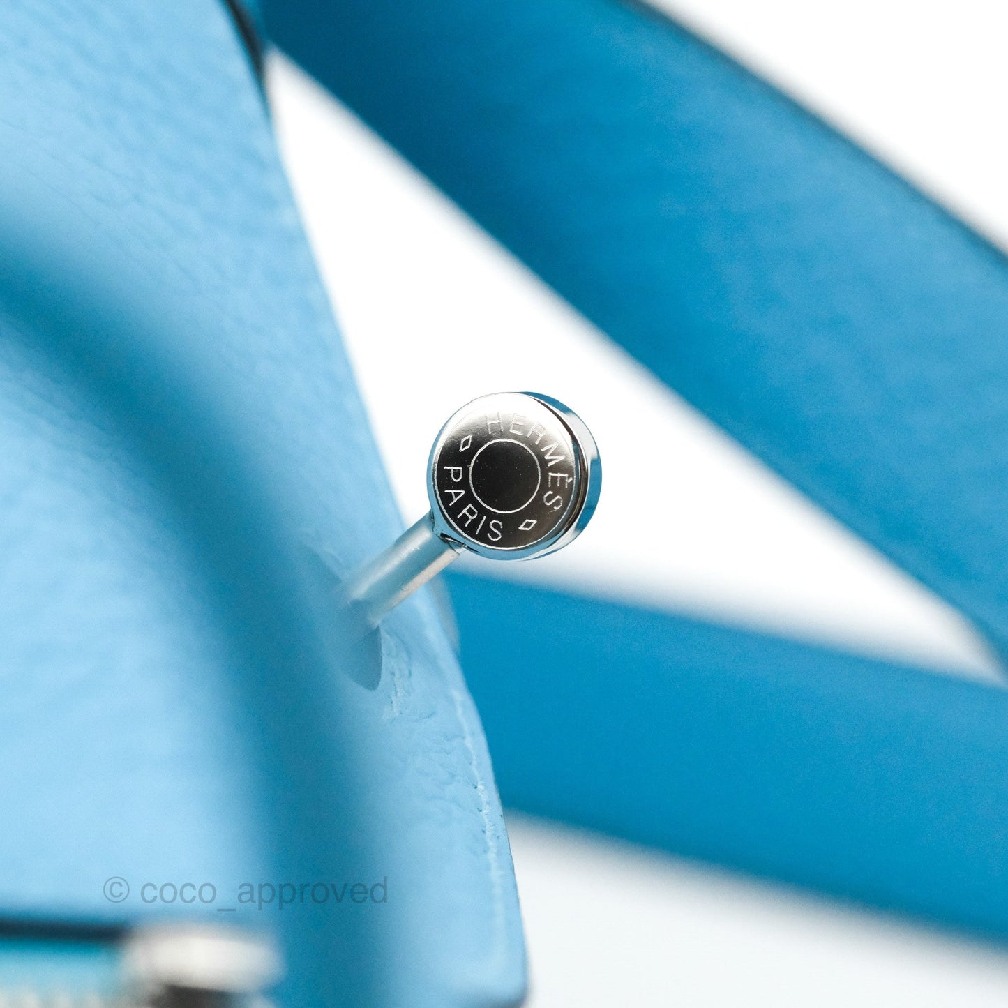 Hermès Mini Lindy 20 Bleu De Nord Clemence Palladium Hardware