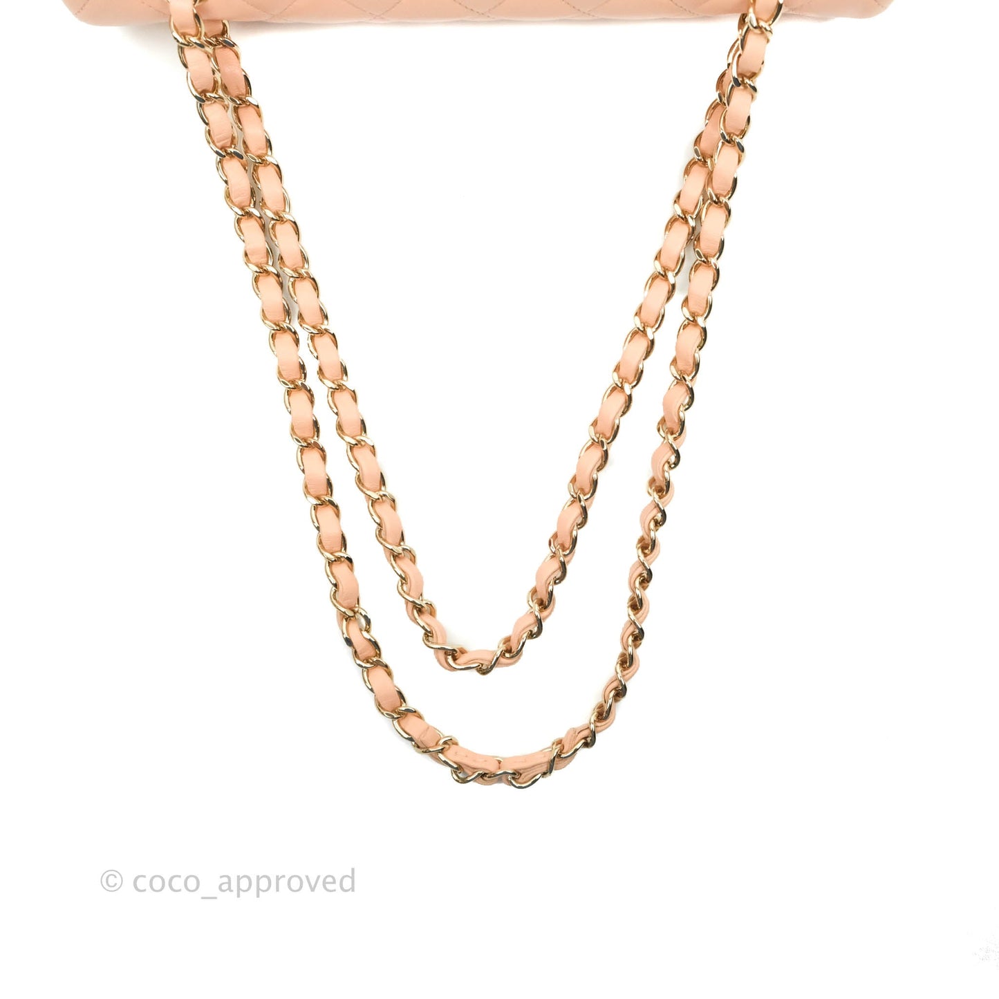 Chanel Classic Medium Flap Quilted Pink Lambskin Light Gold Hardware
