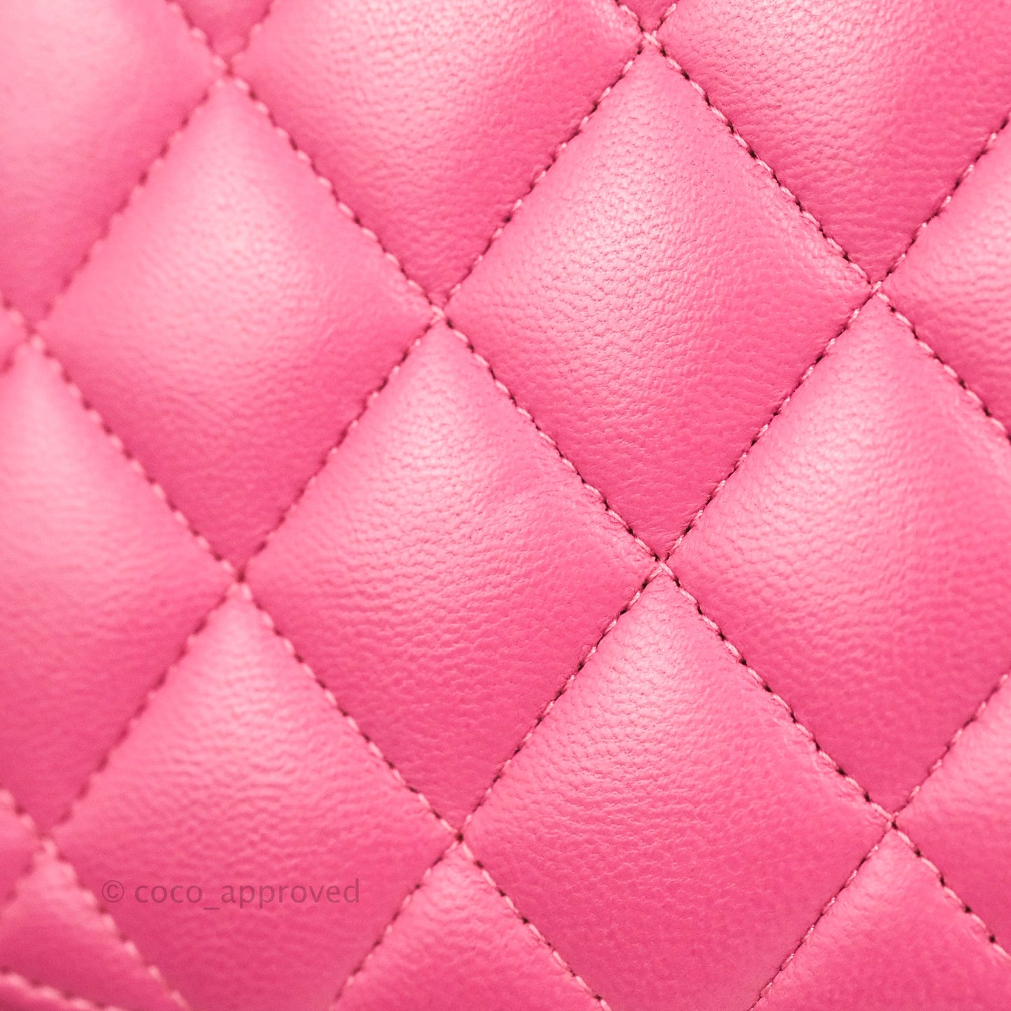 Chanel Classic M/L Medium Double Flap Pink Lambskin Matte Gold Hardware