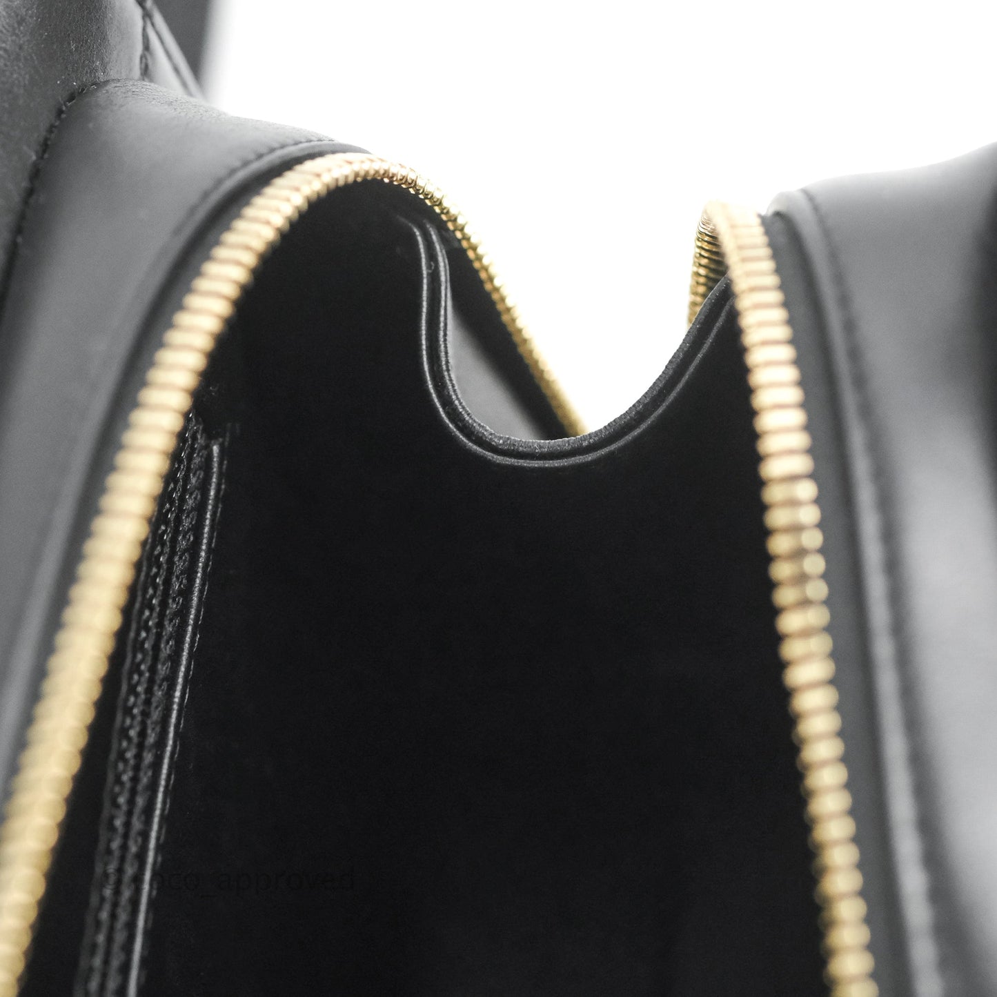 Chanel Medal Envelope Flap Bag Chevron Black Calfskin Aged Gold Hardware