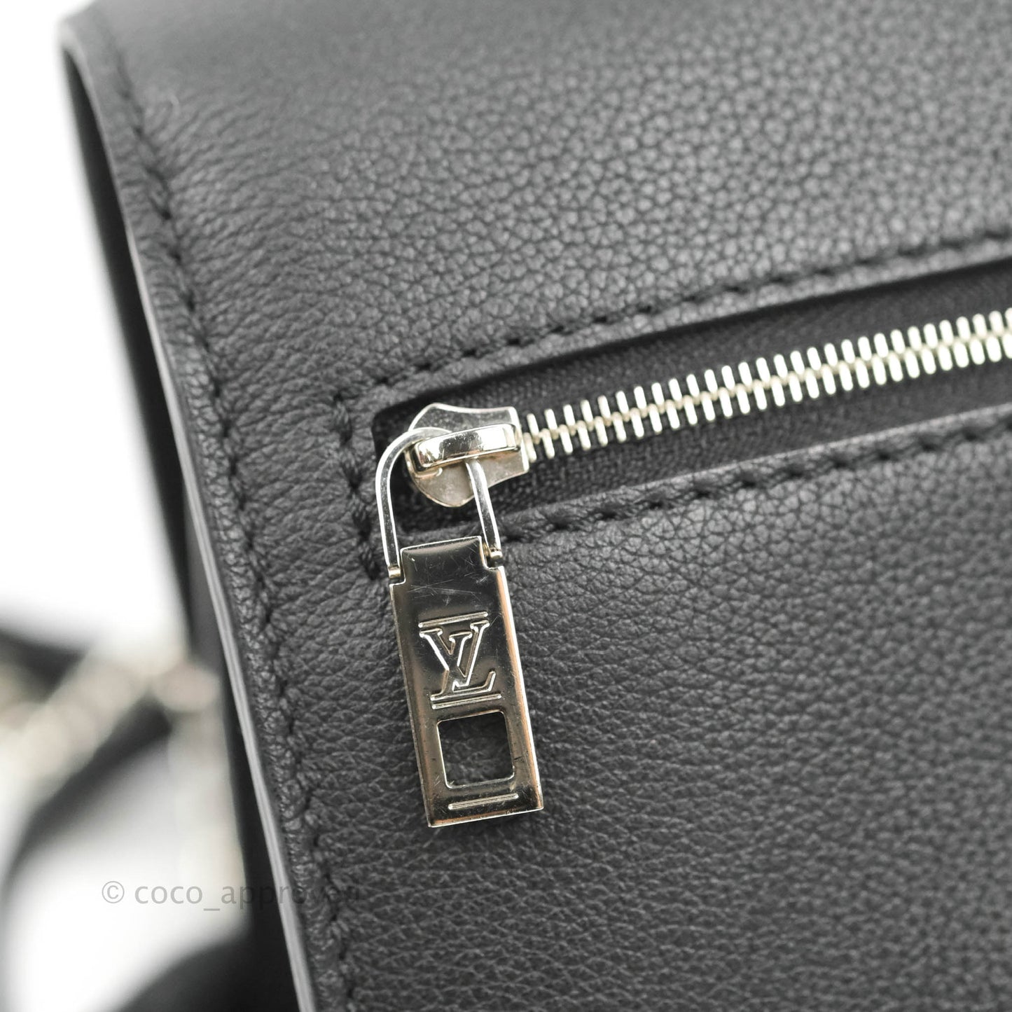 Louis Vuitton My Lockme BB Bag Black Calfskin Silver Hardware