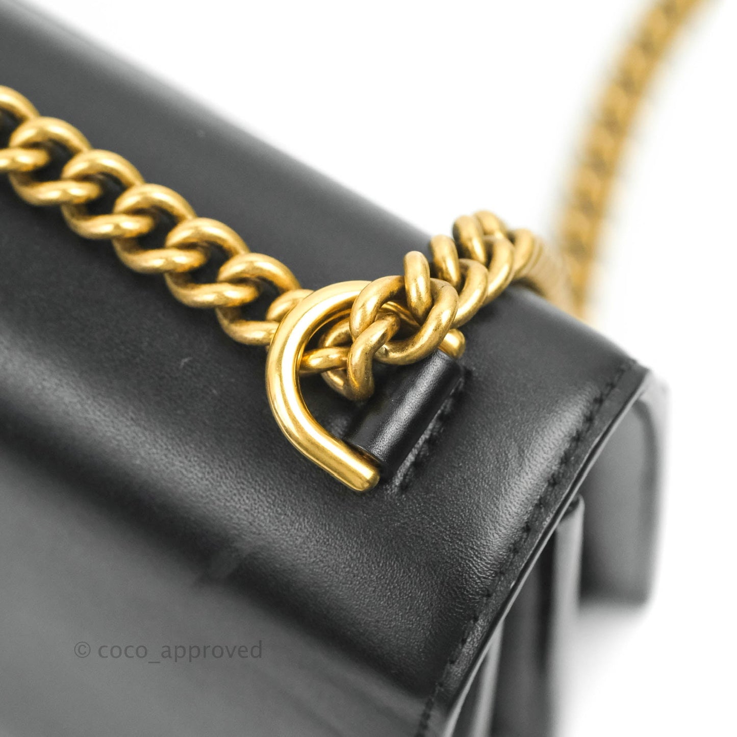 Balenciaga Small Sharp Chain Shoulder Bag Black Box Calfskin