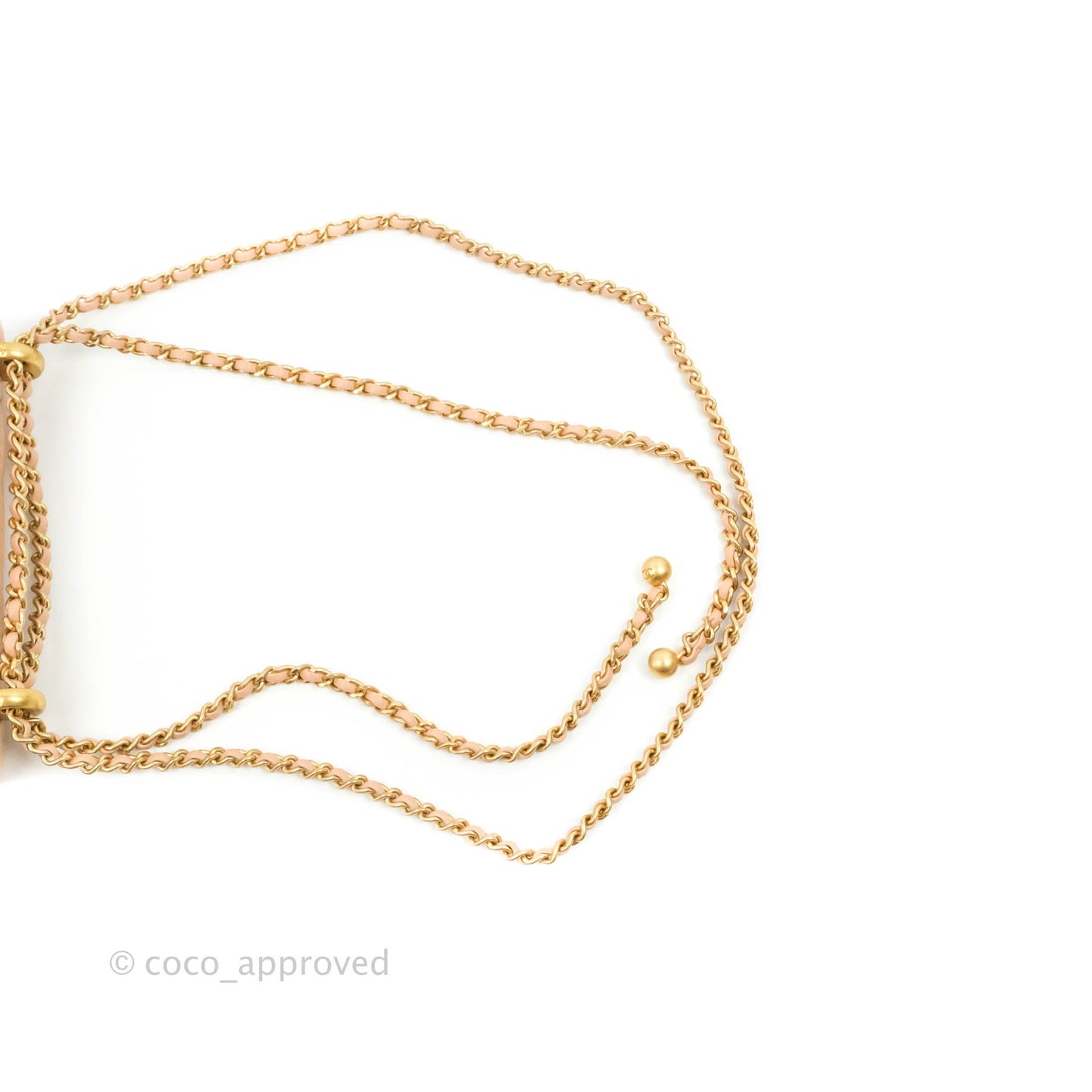 Chanel Quilted Perfect Fit Adjustable Beige Calfskin Gold Hardware 21A