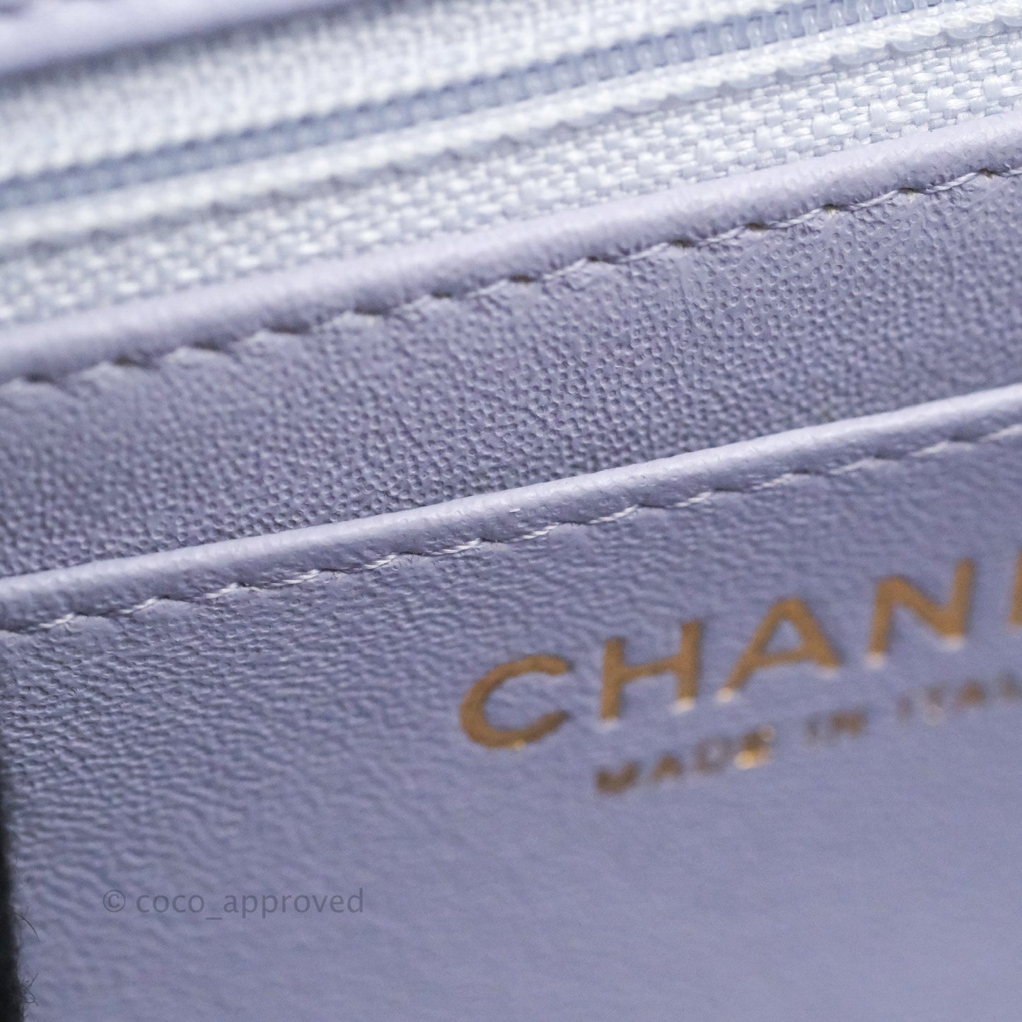 Chanel Quilted Mini Rectangular Flap Lilac Lambskin Gold Hardware