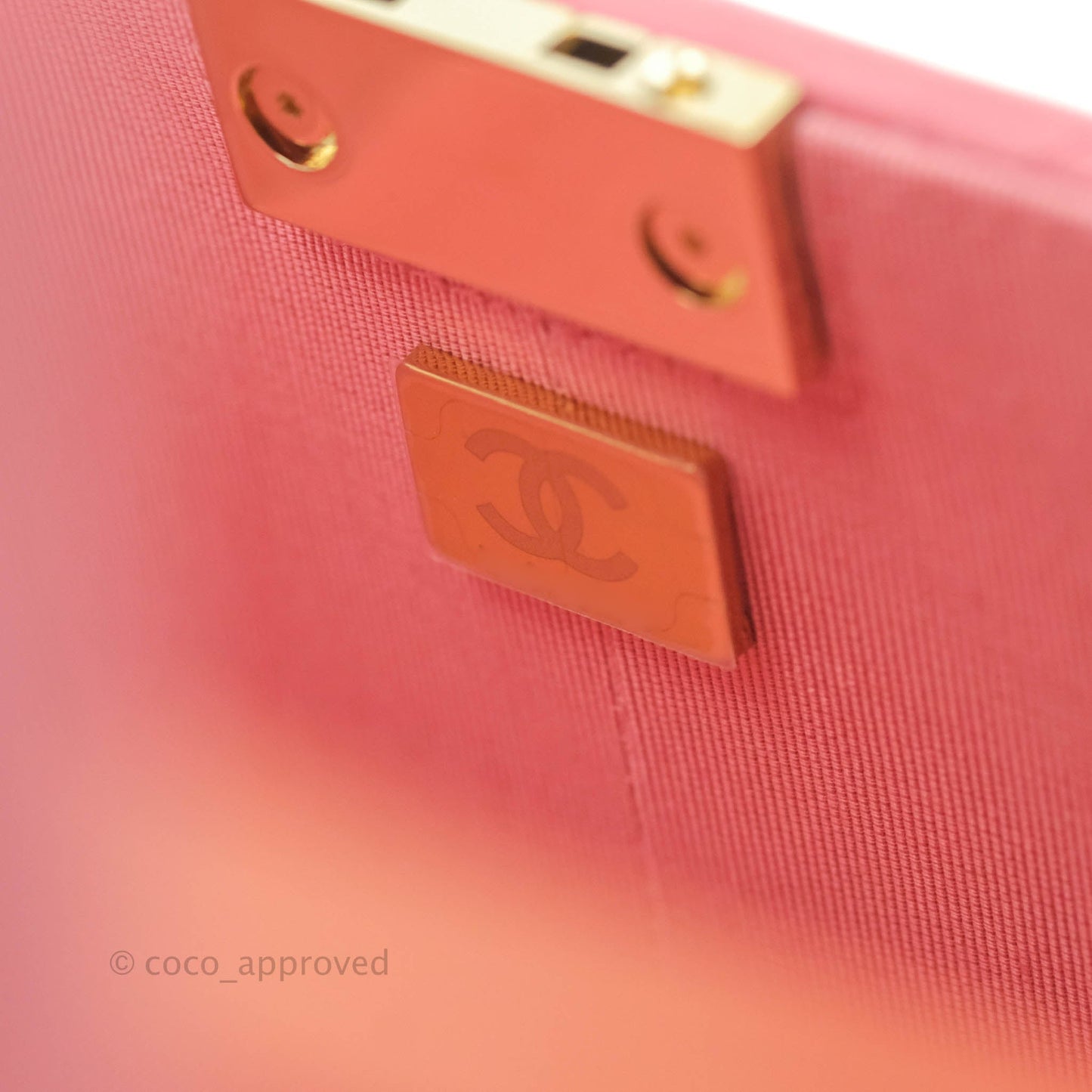 Chanel Small Hexagon Vanity Case Pink Lambskin Gold Hardware