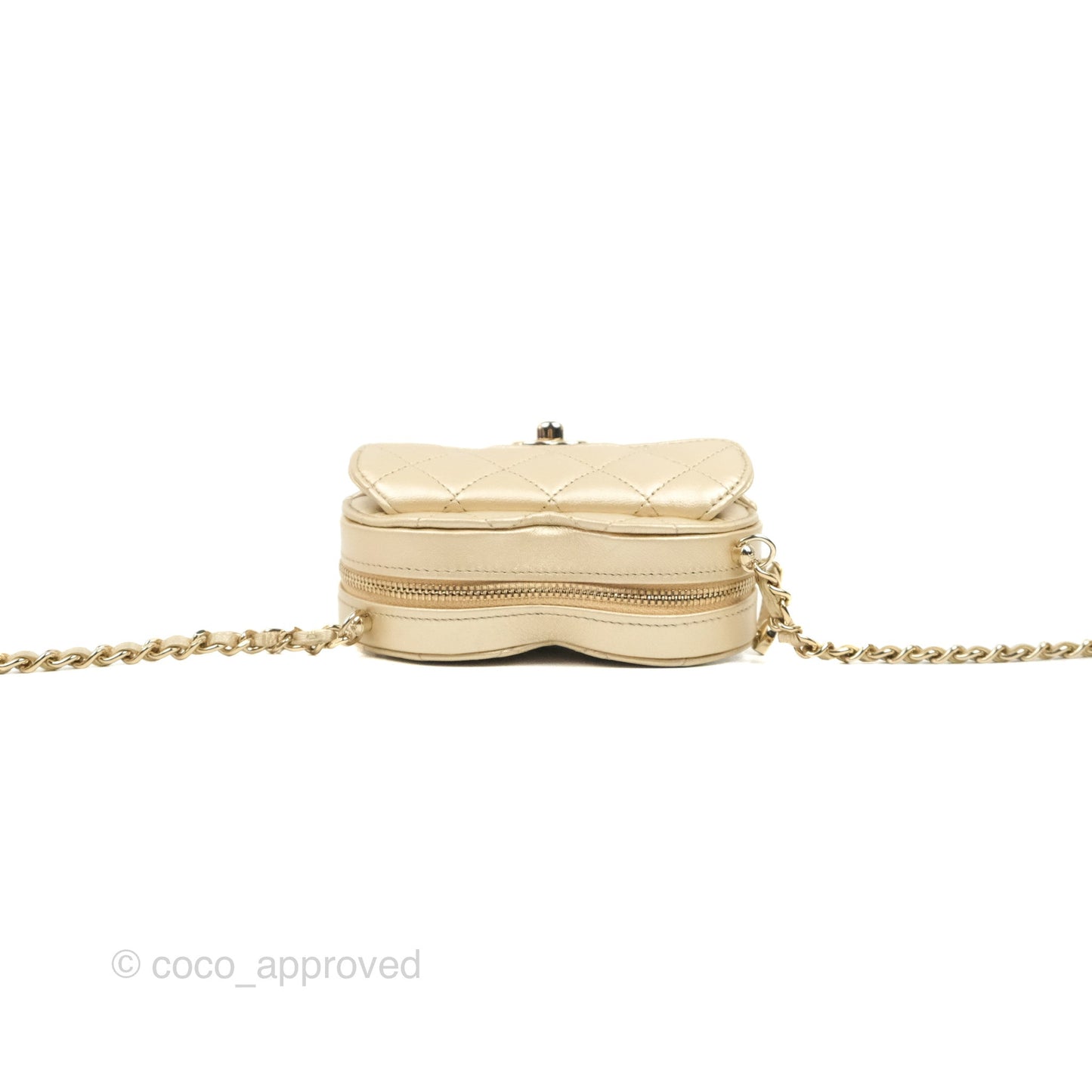 Chanel Small Heart Bag Gold Lambskin Gold Hardware 22S