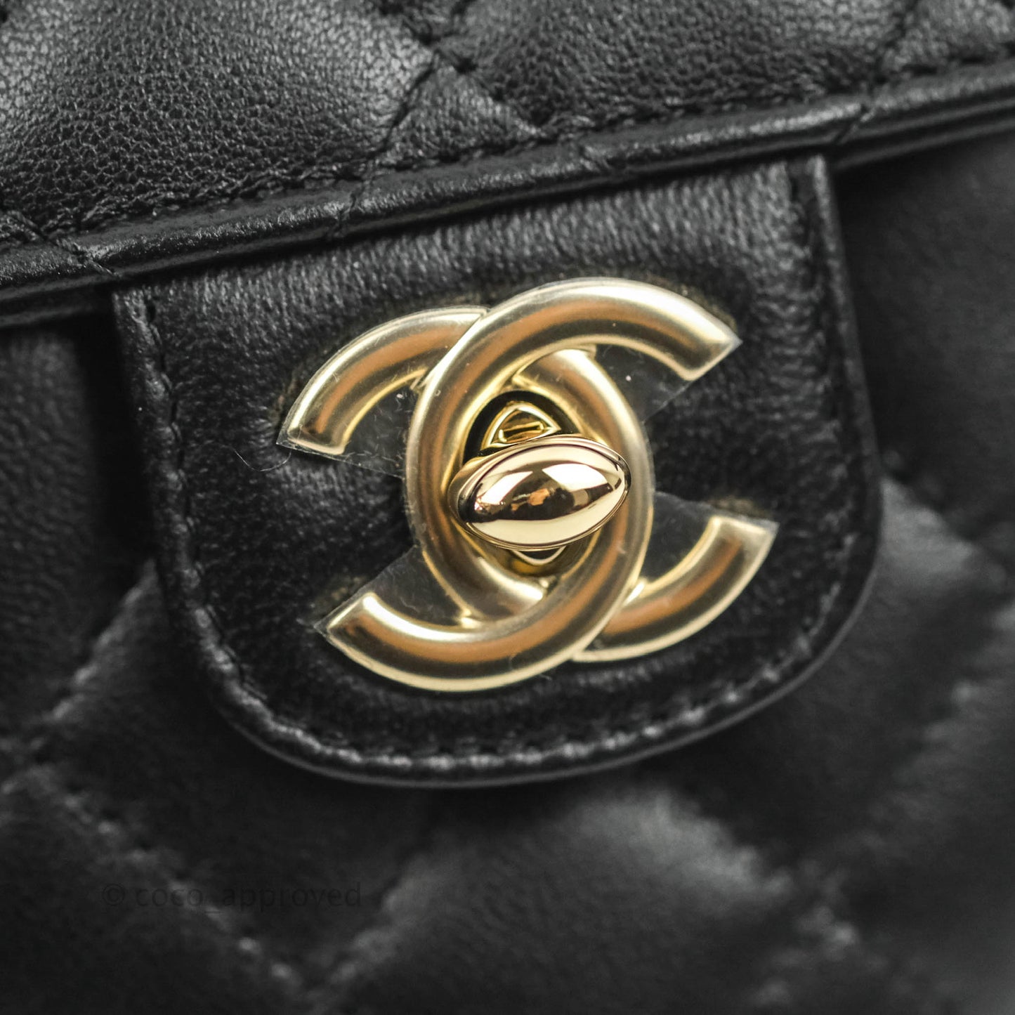 Chanel Small Heart Bag Black Lambskin Gold Hardware 22S