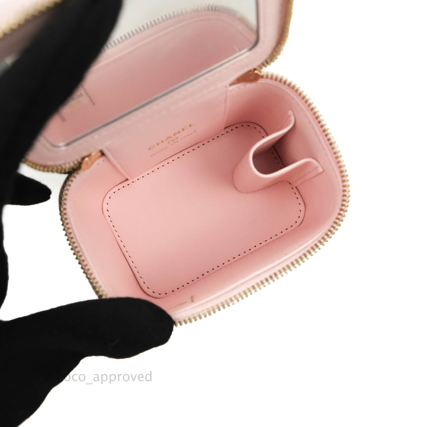 Chanel Mini Vanity With Chain Pink Caviar Gold Hardware