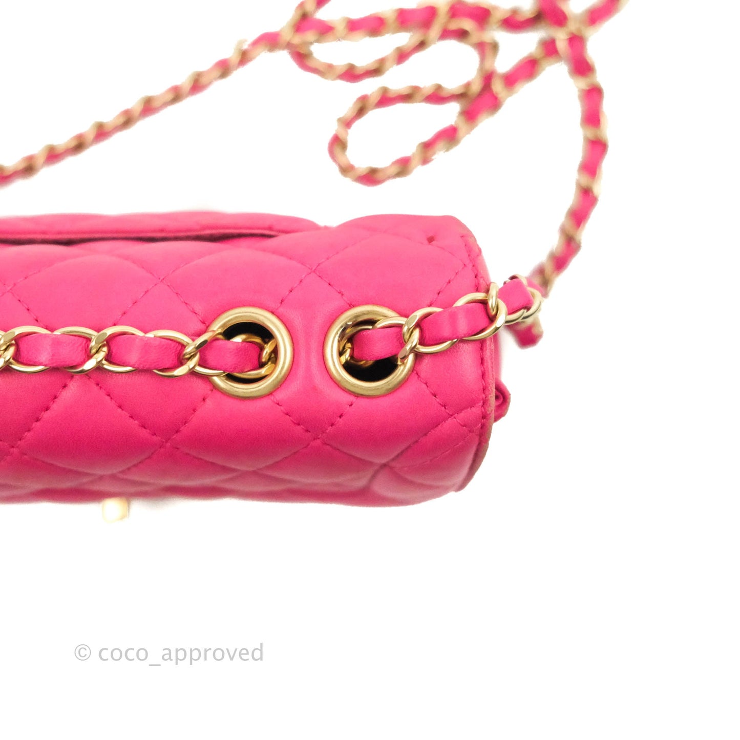 Chanel Quilted Small Flap Pink Lambskin Matte Gold Hardware
