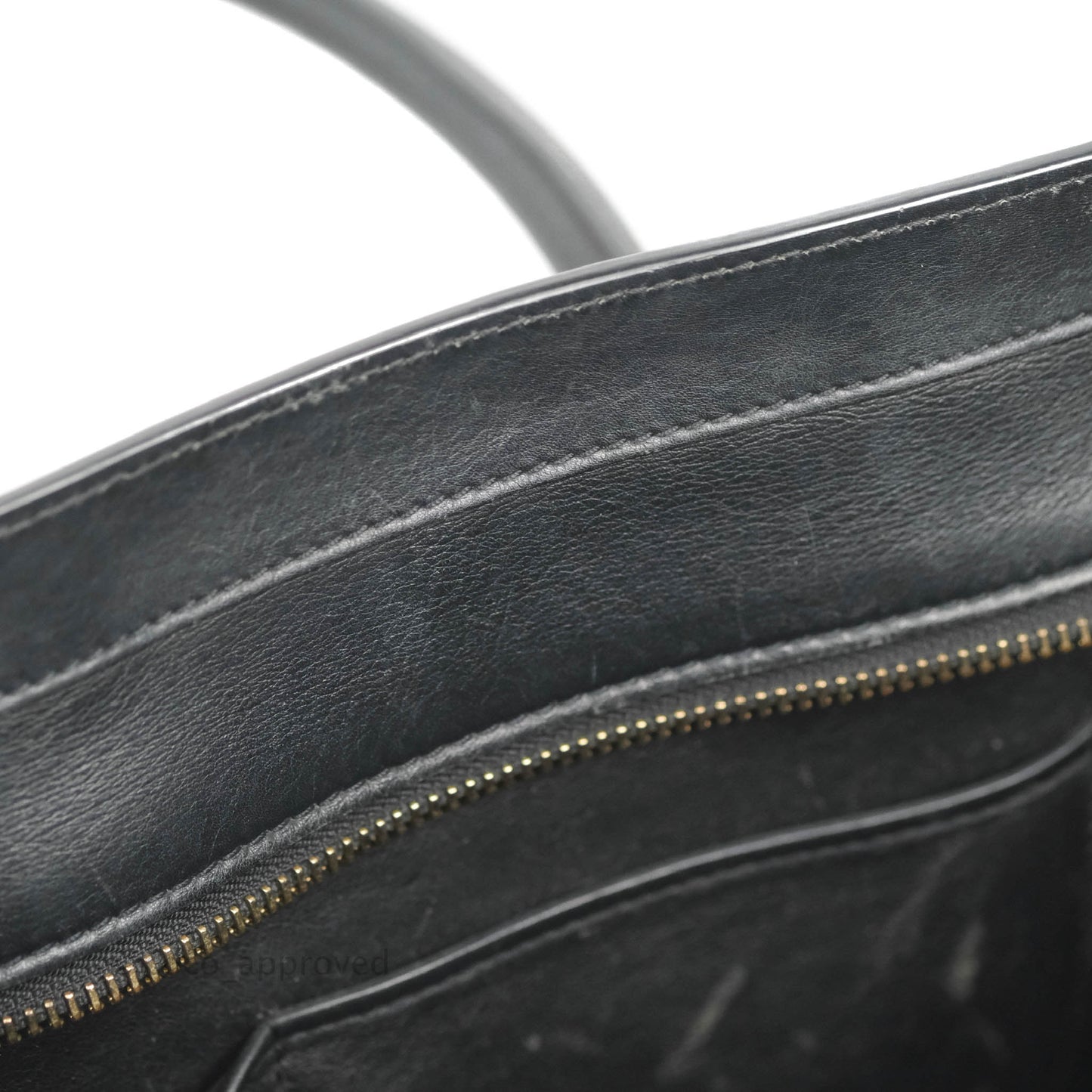 Celine Mini Luggage Bag Black/White/Brown Calfskin
