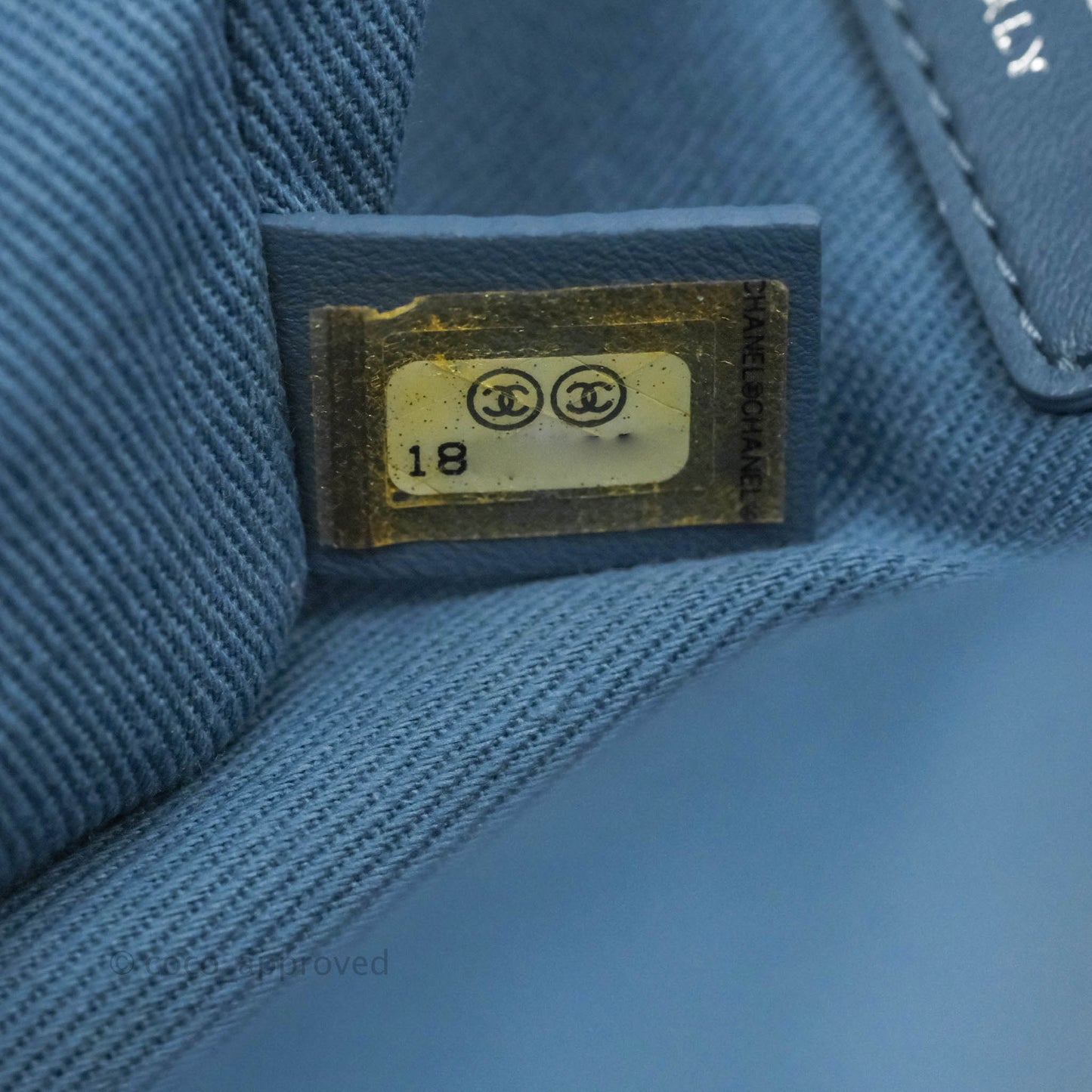 Chanel Large Deauville Light Blue Canvas Silver Hardware