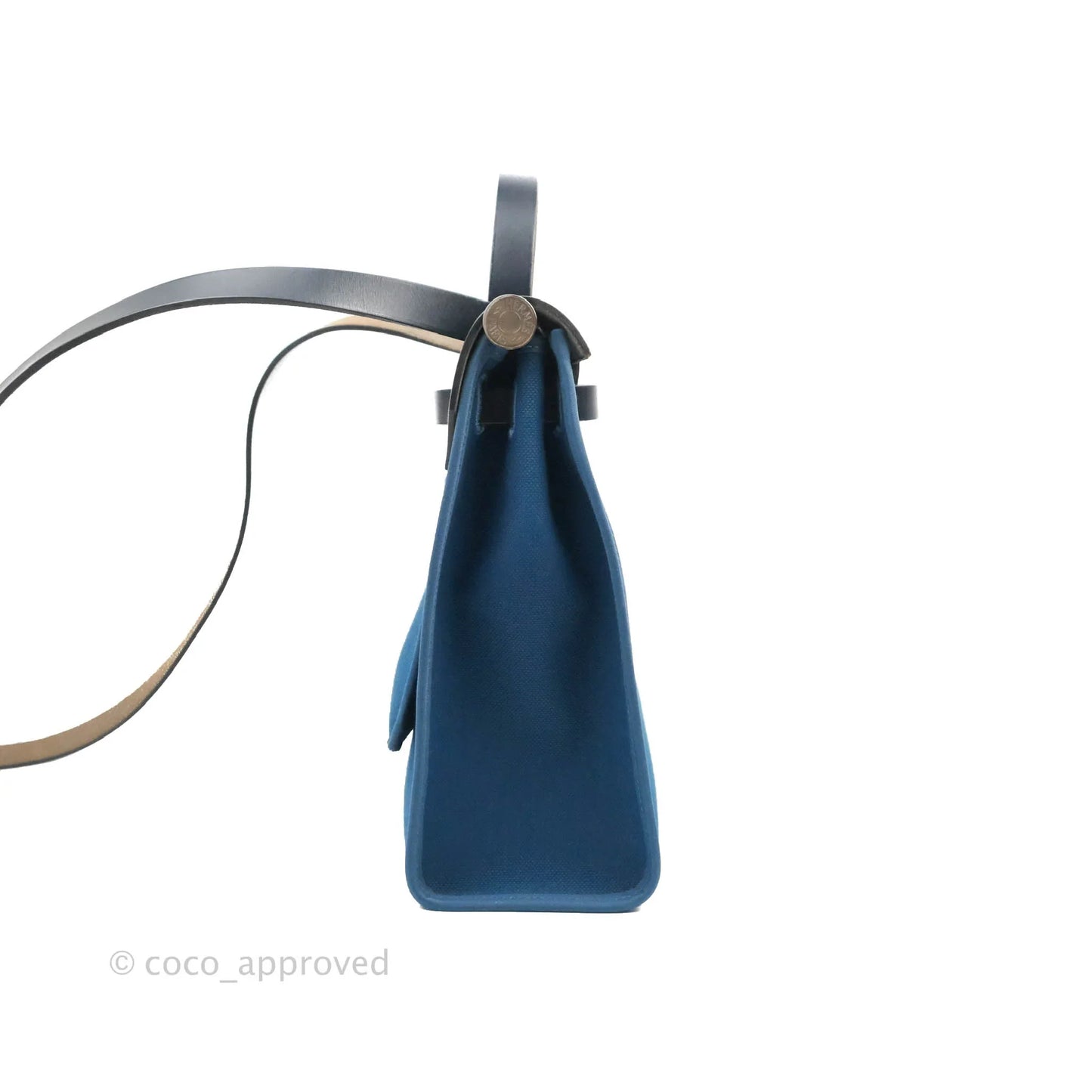 Hermès Herbag Zip 31 Bleu Ocean/Bleu Indigo Canvas Palladium Hardware