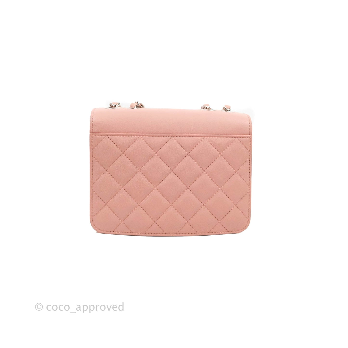 Chanel Small CC Box Flap Bag Pink Calfskin Silver Hardware