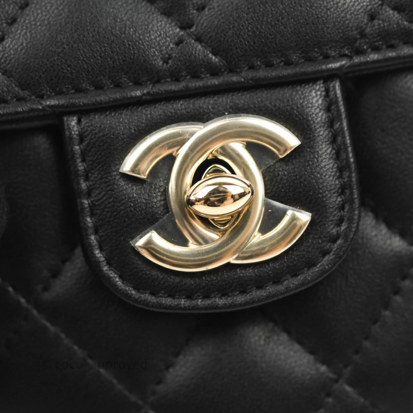 Chanel Small Heart Bag Black Lambskin Gold Hardware 22S