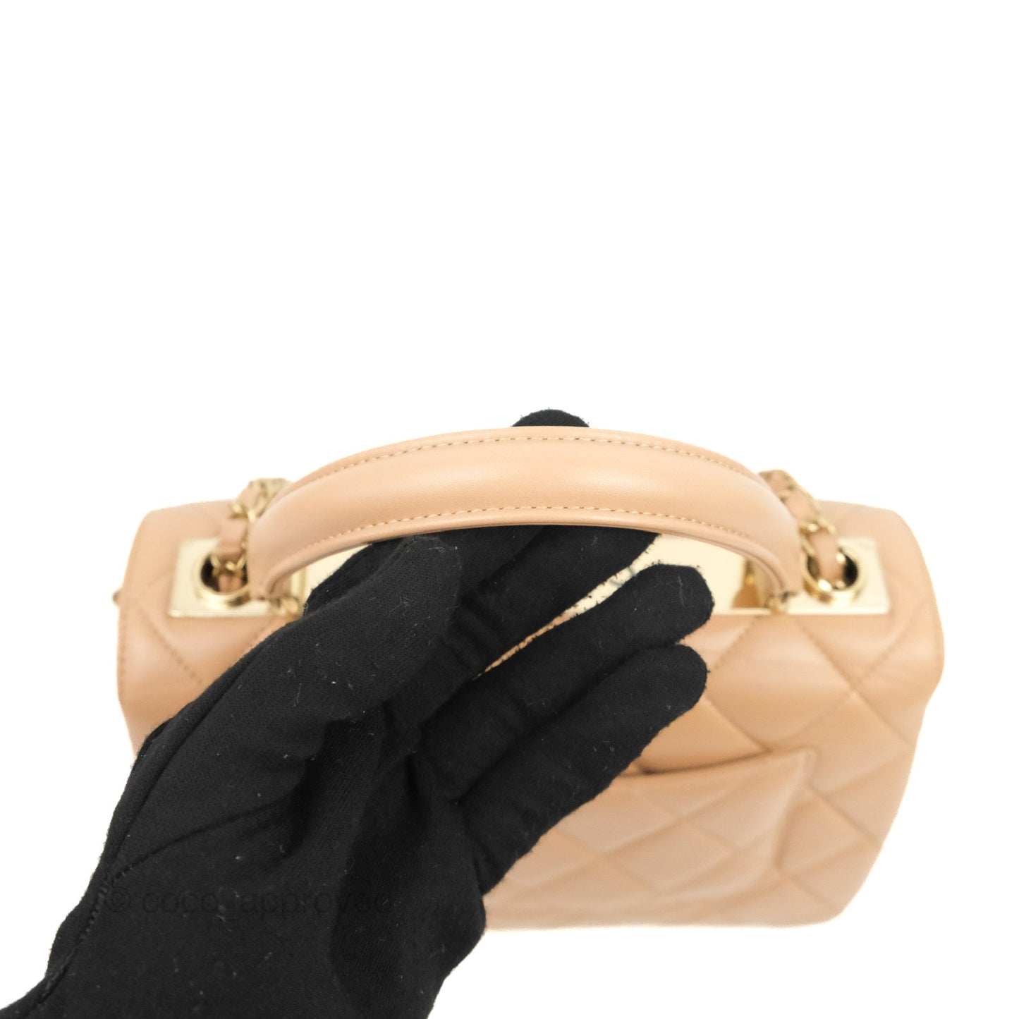 Chanel Small Trendy CC Beige Lambskin Gold Hardware