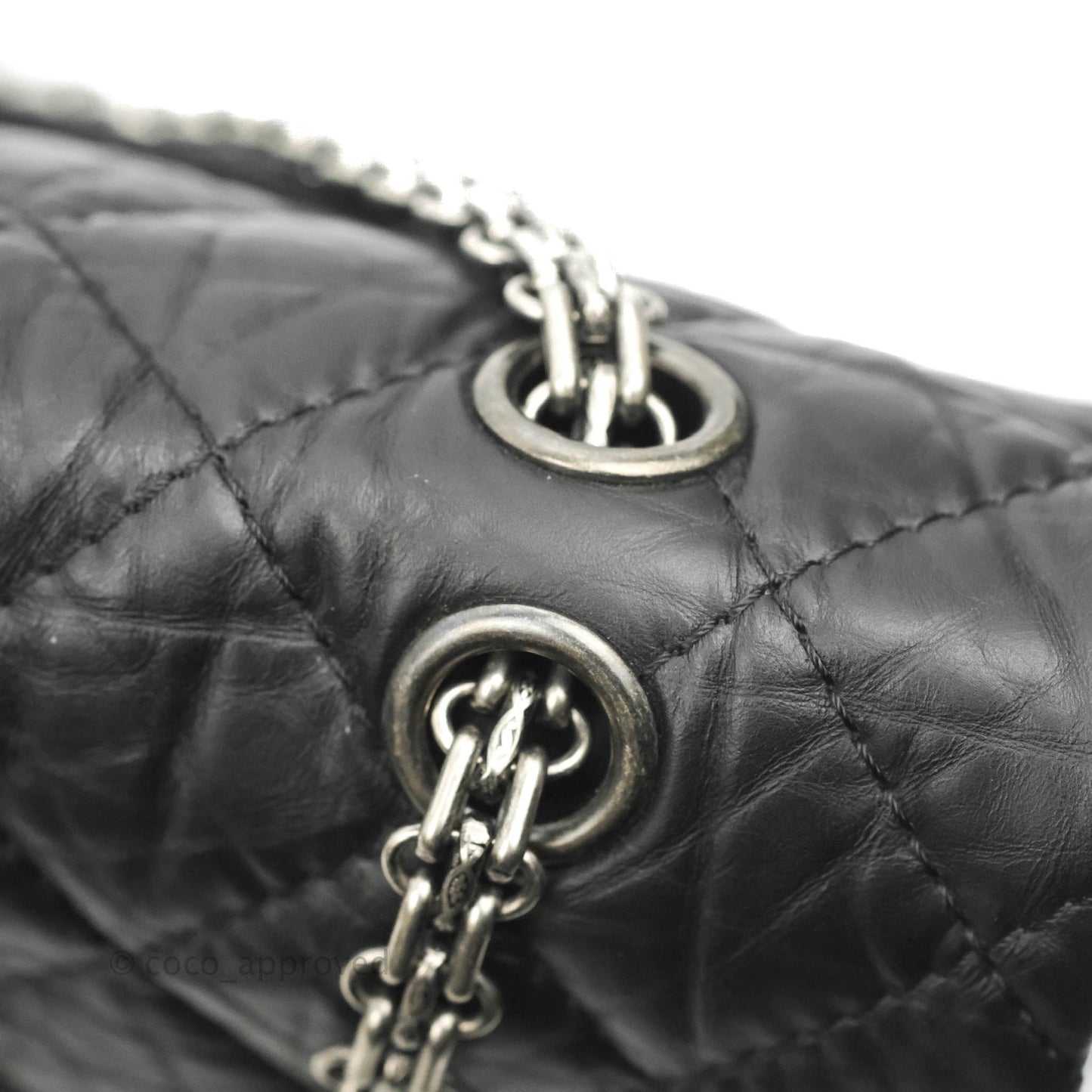 Chanel Reissue Quilted Aged Calfskin Black Ruthenium Hardware 227