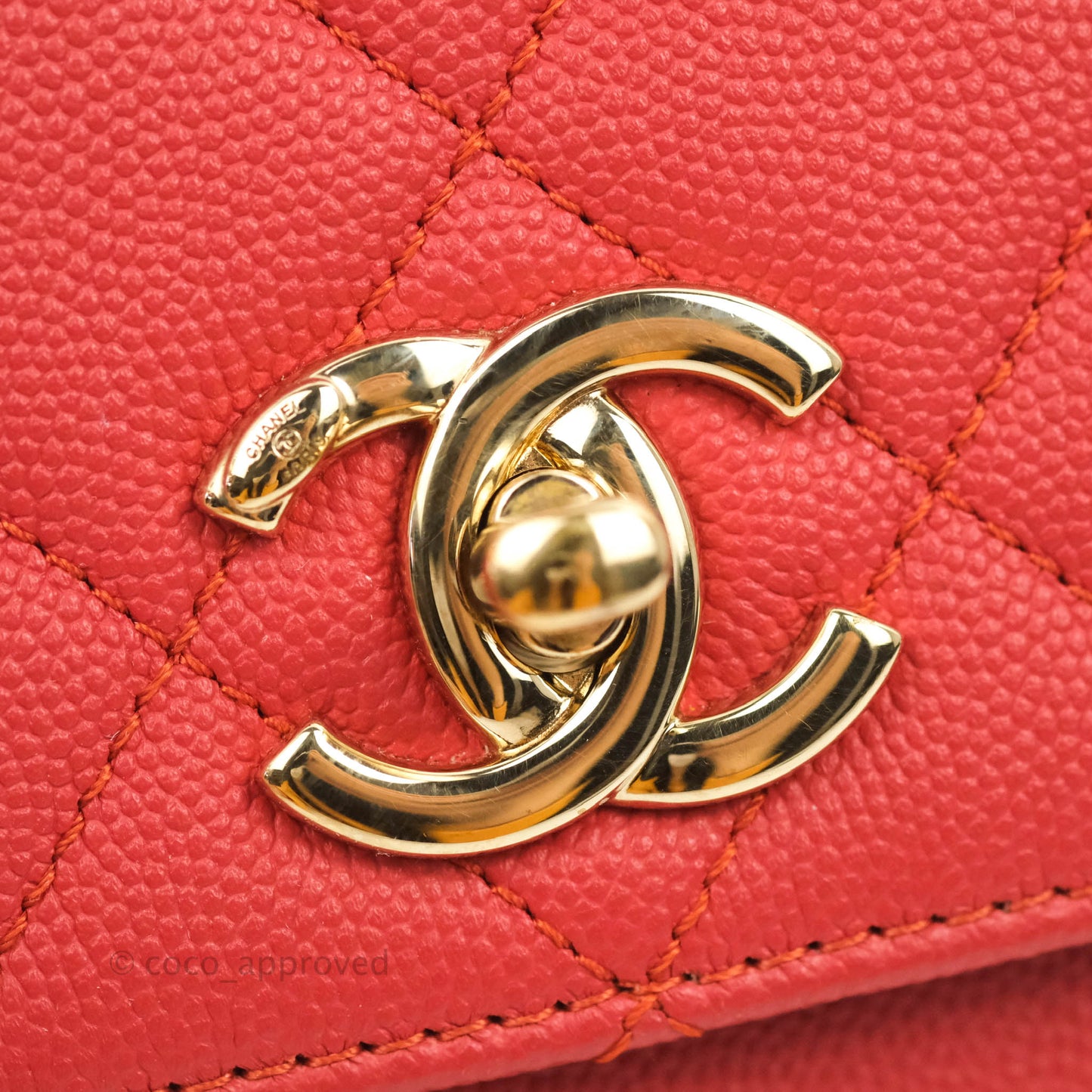 Chanel Quilted Small Business Affinity Flap Red Caviar Gold Hardware