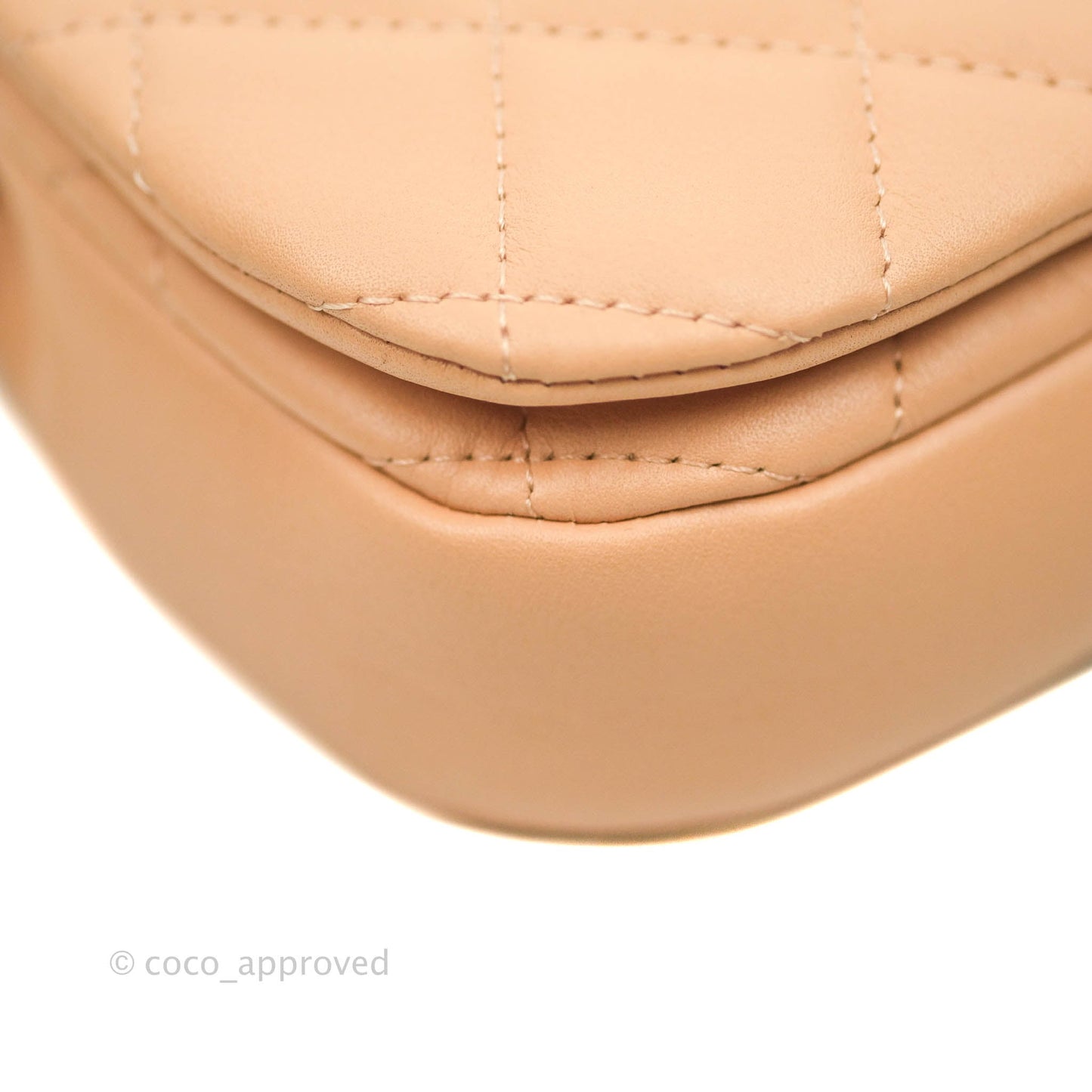 Chanel Clutch with Chain Beige Calfskin Aged Gold Hardware 21B