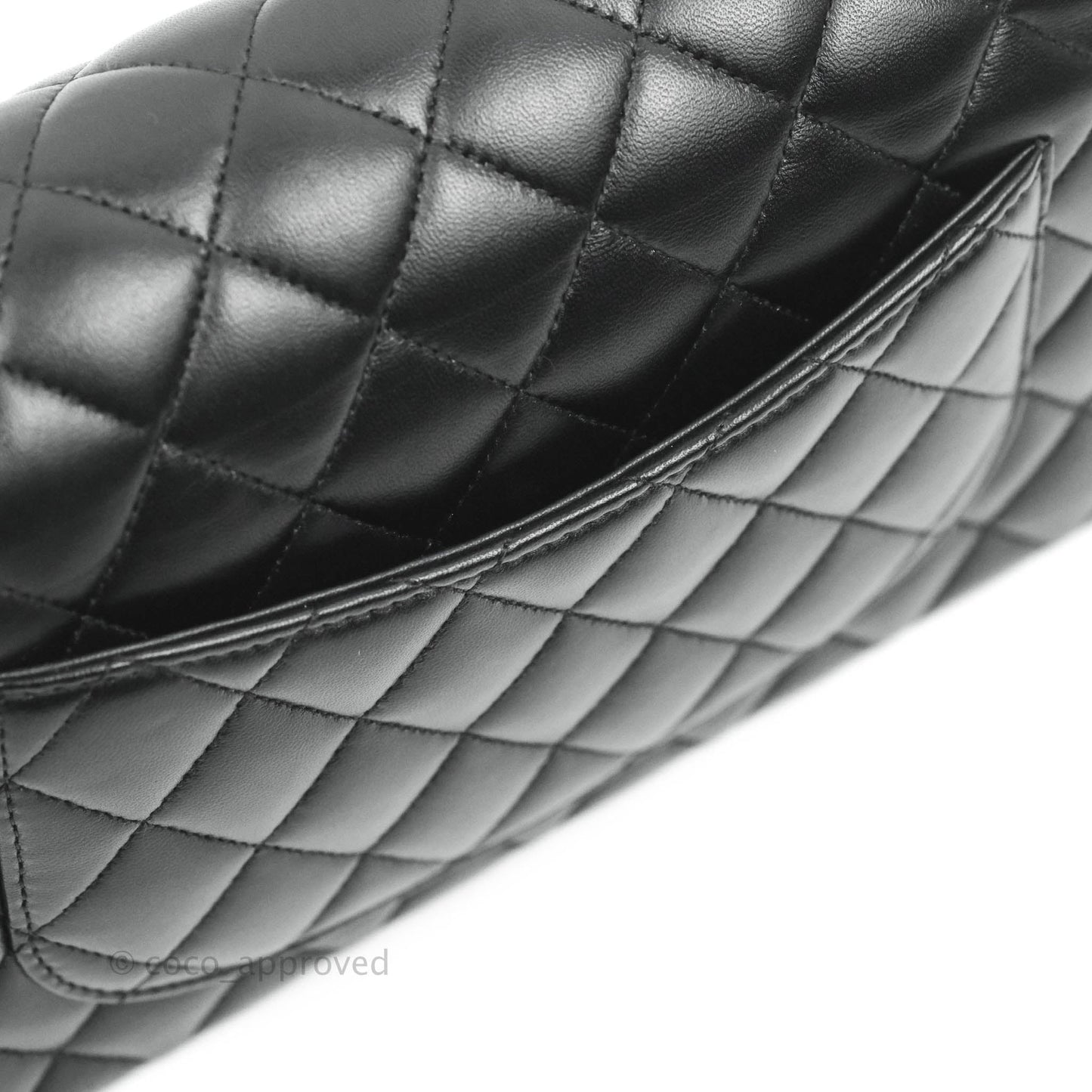 Chanel Classic Small S/M Flap Black Lambskin Rose Pink-Gold Hardware