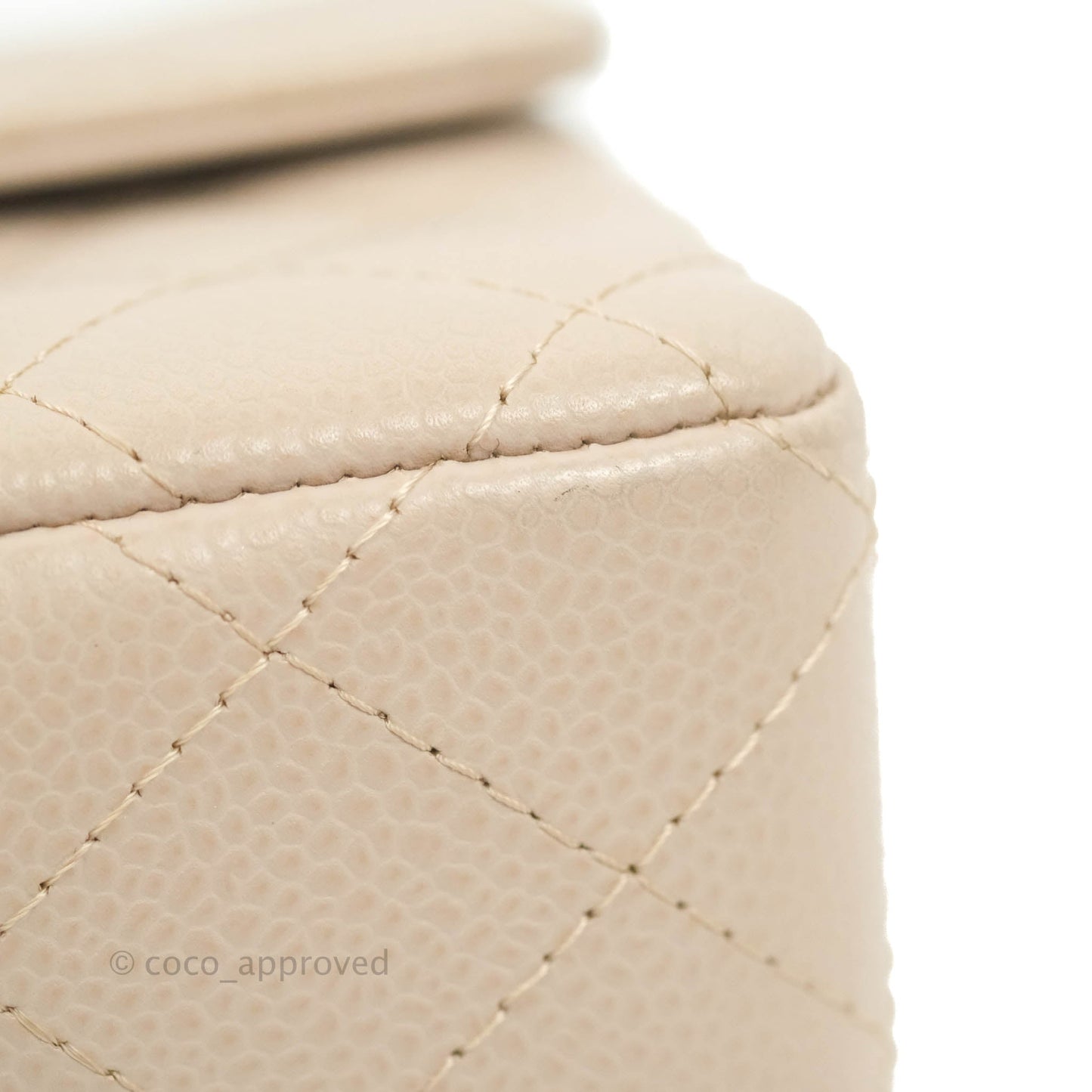 Chanel Quilted East West Flap Pale Pink Caviar Silver Hardware