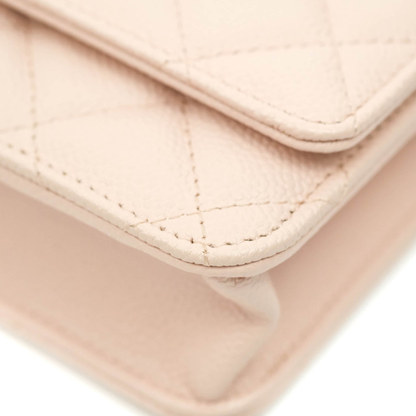 Chanel Wallet on Chain Pale Pink Caviar Gold Hardware 21C