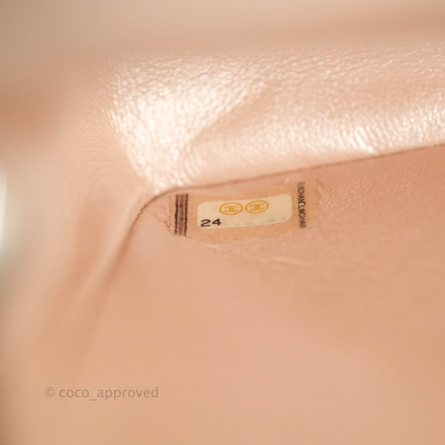 Chanel Classic M/L Medium Double Flap Iridescent Rose Gold Pink Caviar Silver Hardware 17B
