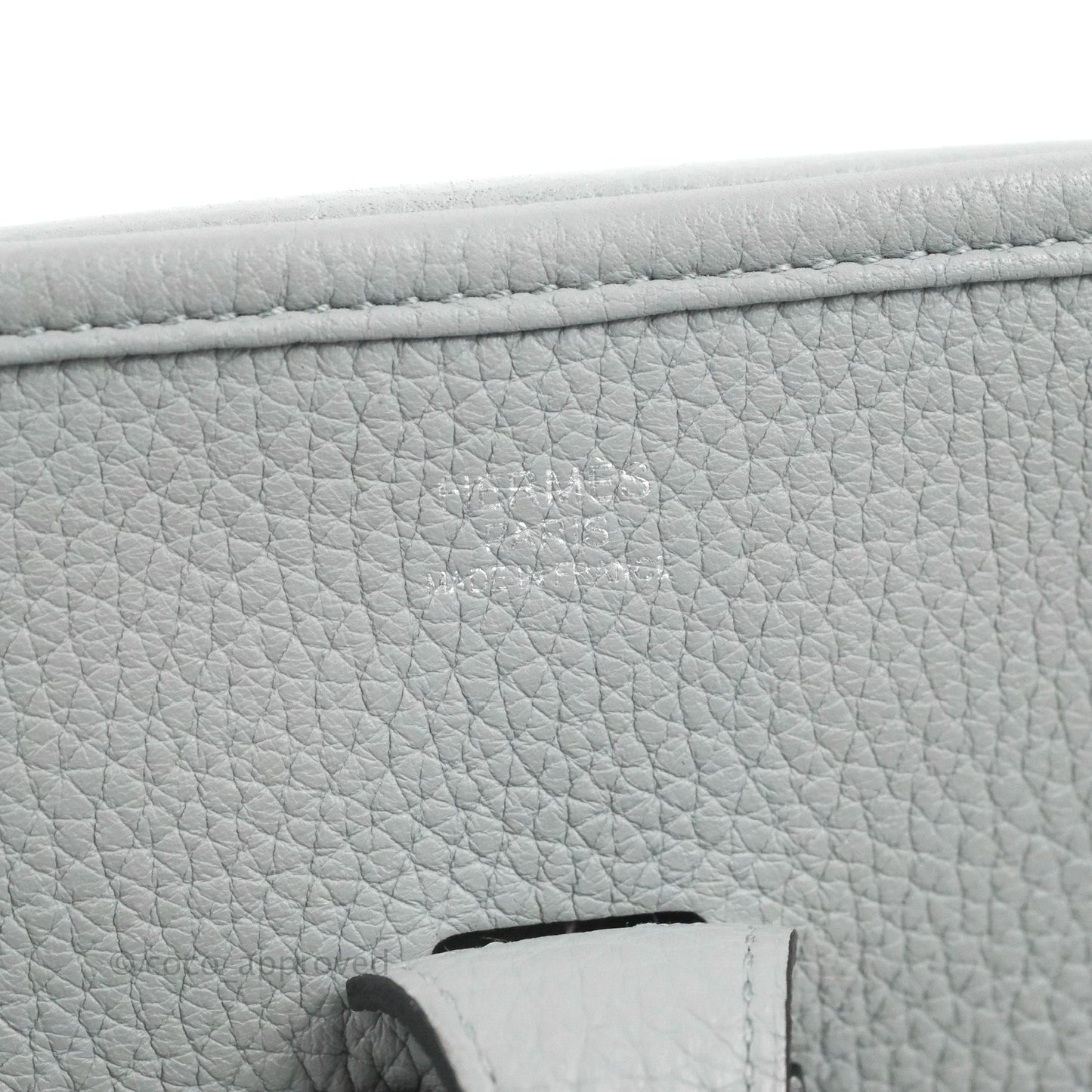 Hermes Evelyne III 29 Bleu Pale Clemence Palladium Hardware
