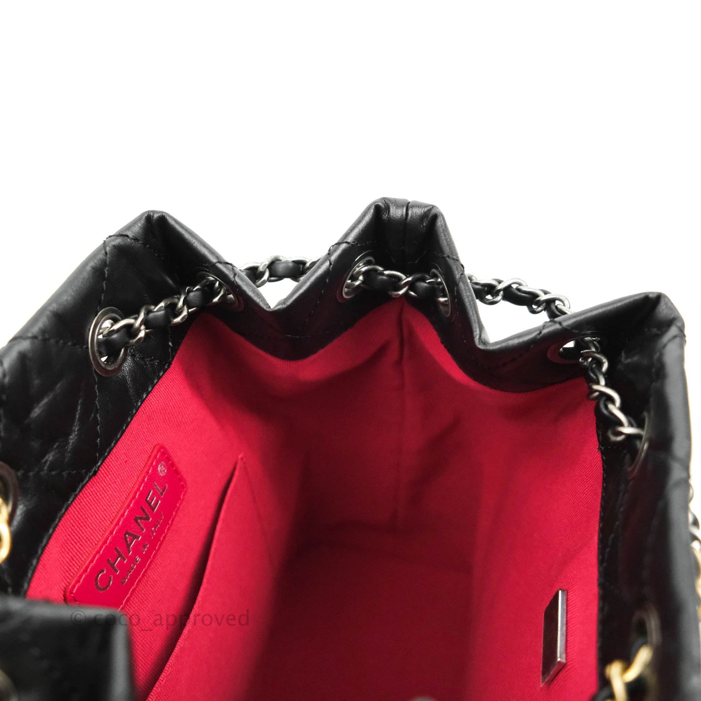 Chanel Small Gabrielle Backpack Black Aged Calfskin