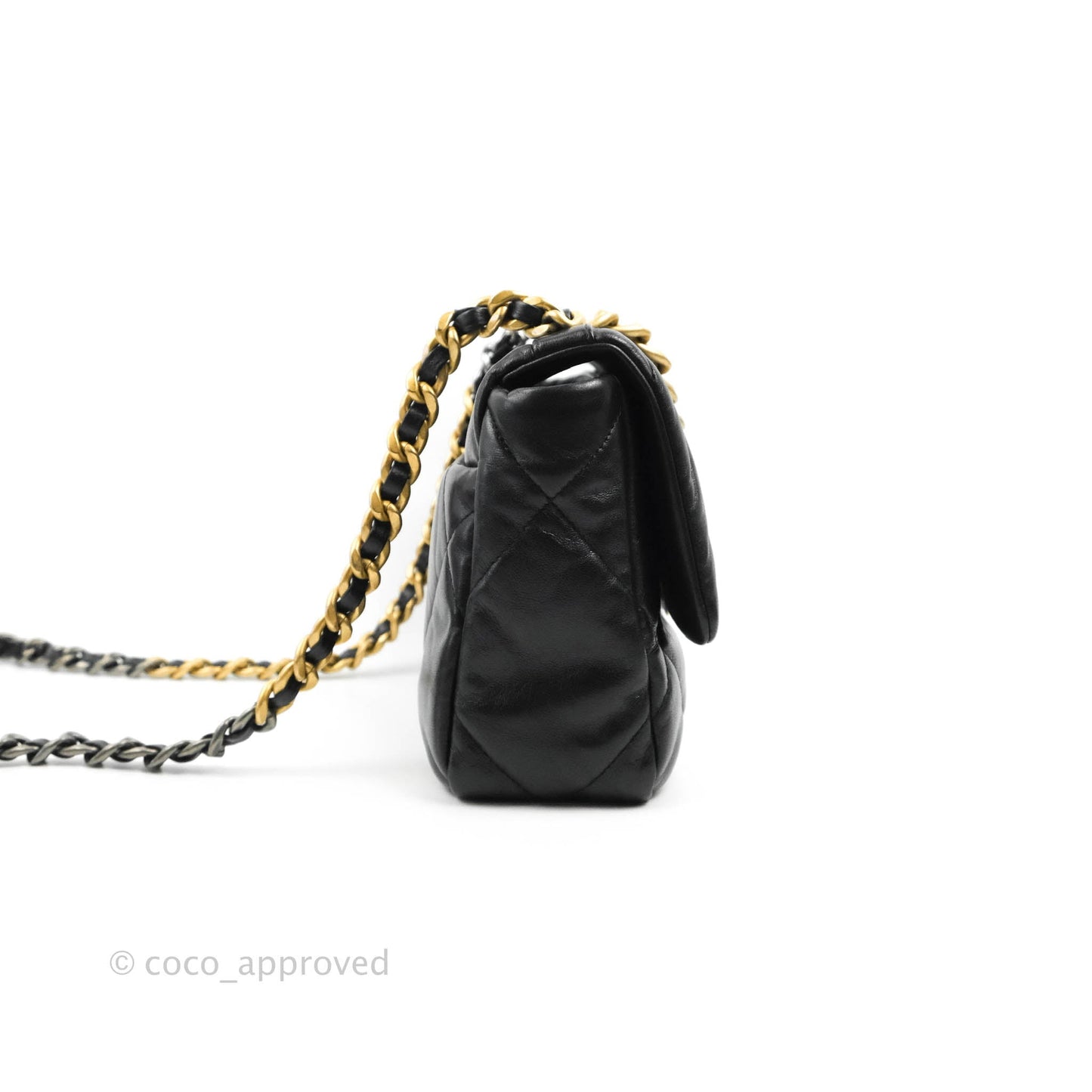 Chanel 19 Small Black Goatskin Mixed Hardware