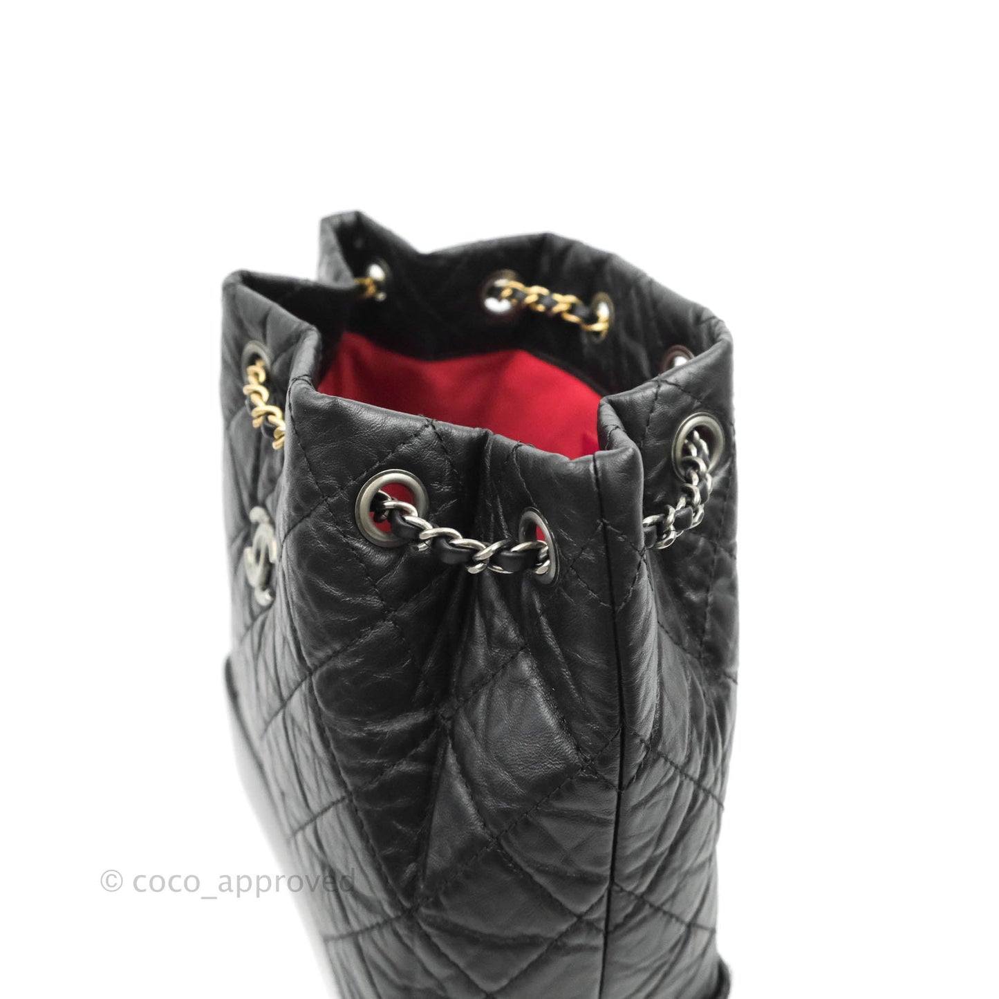Chanel Small Gabrielle Backpack Black Aged Calfskin