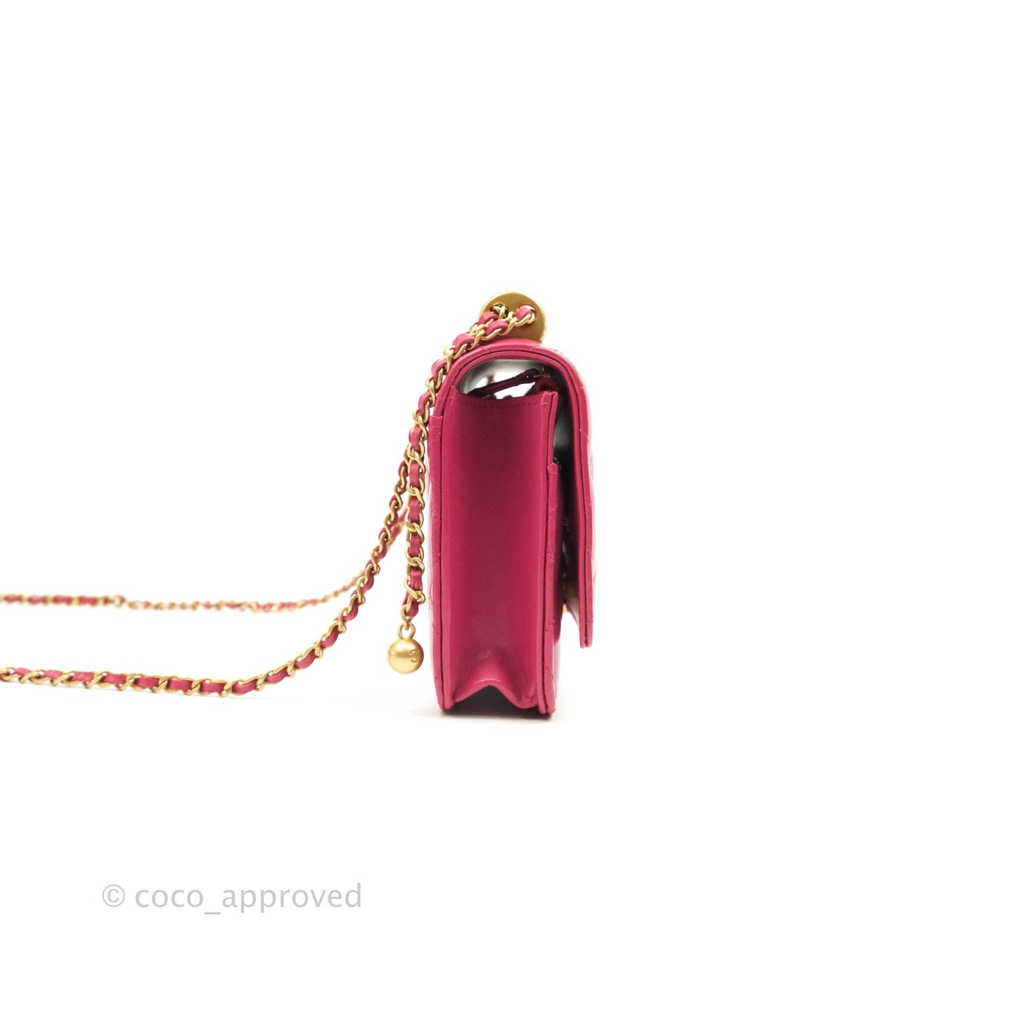 Chanel Quilted Perfect Fit Adjustable Wallet On Chain WOC Pink Calfskin Aged Gold Hardware